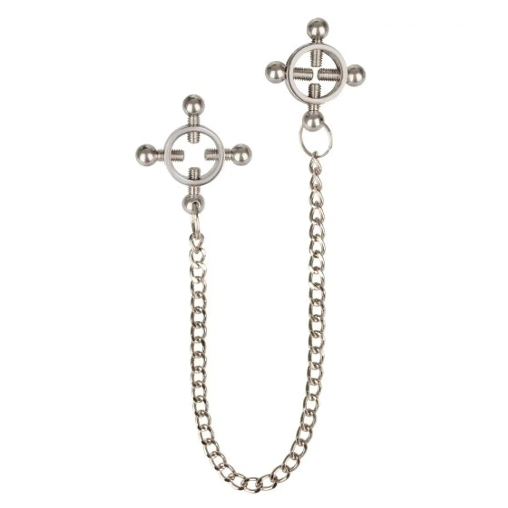 4-Point Nipple Press with Chain California Exotic Novelties