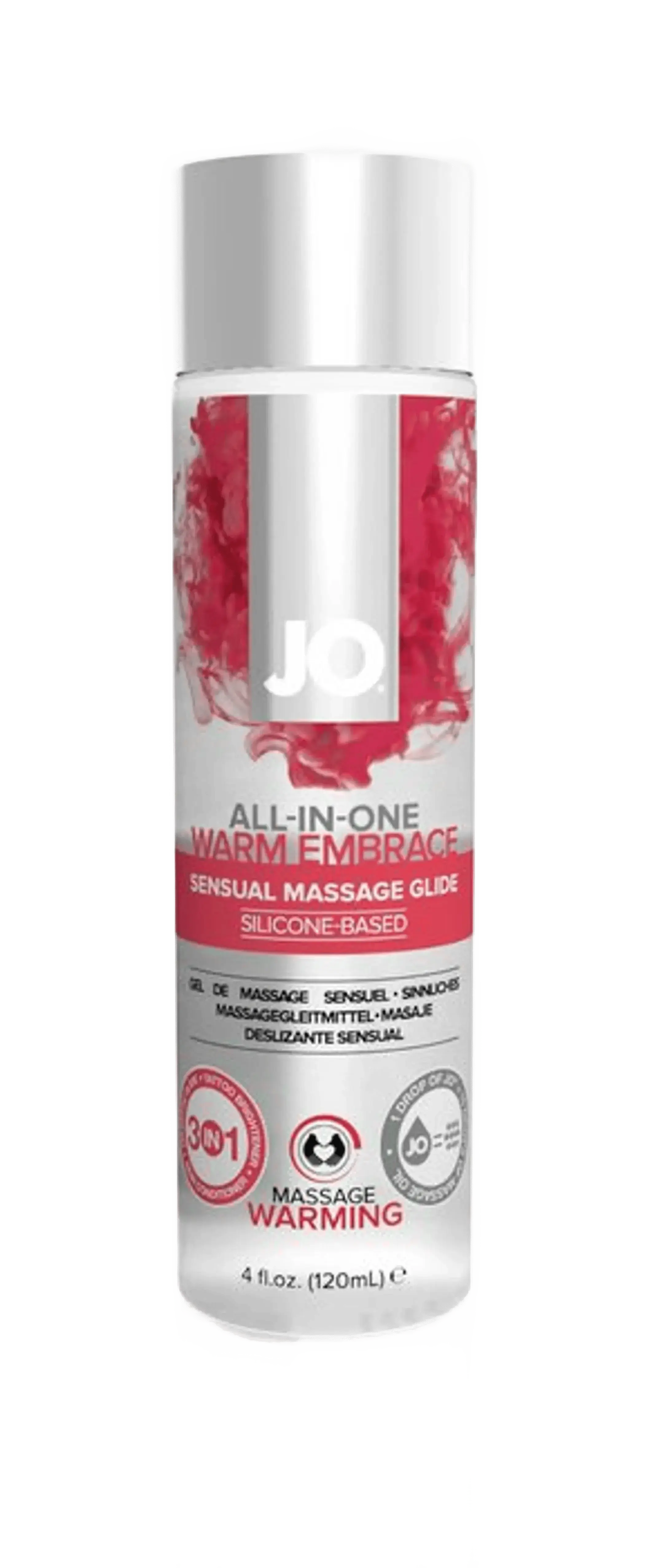 JO 4 OZ ALL IN ONE WARMING MASSAGE GLIDE System JO