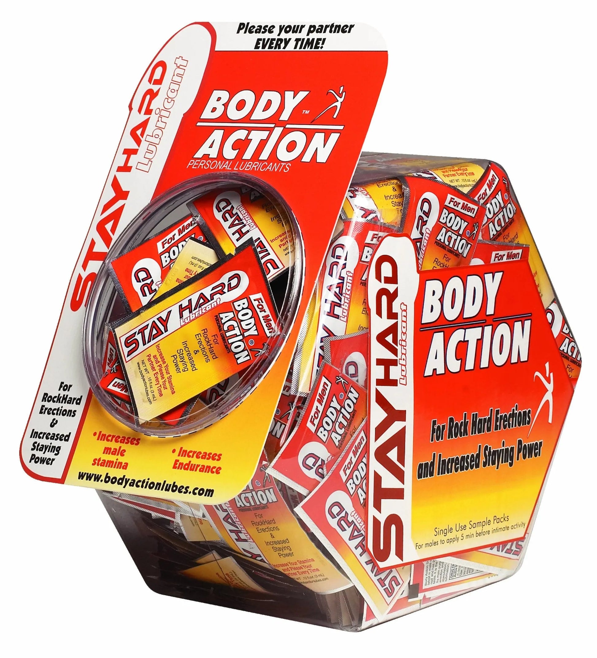 Stay Hard Pillow Packs 144pc Display Body Action Products