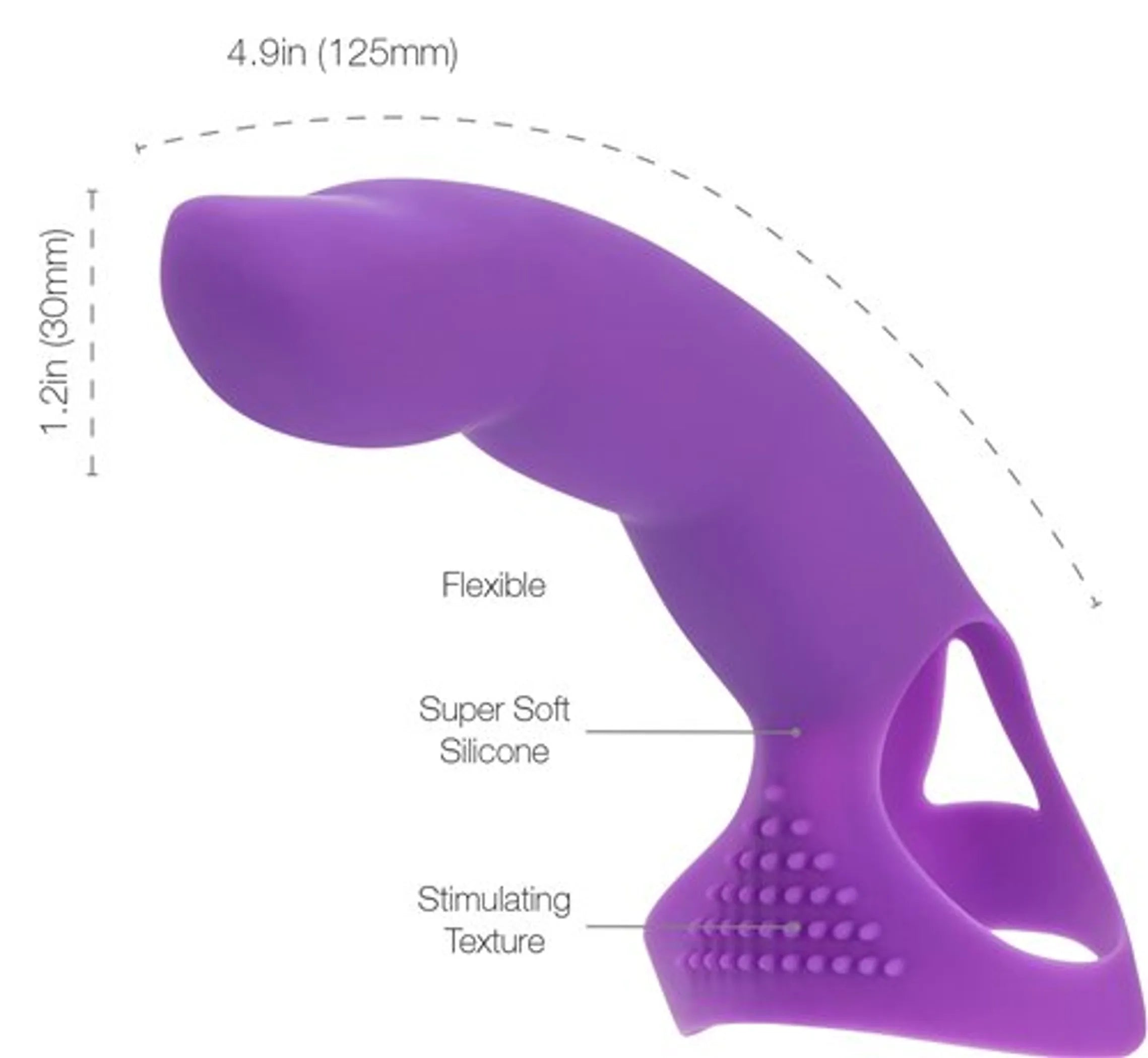 Extra Touch Finger Dong Purple BMS Enterprises
