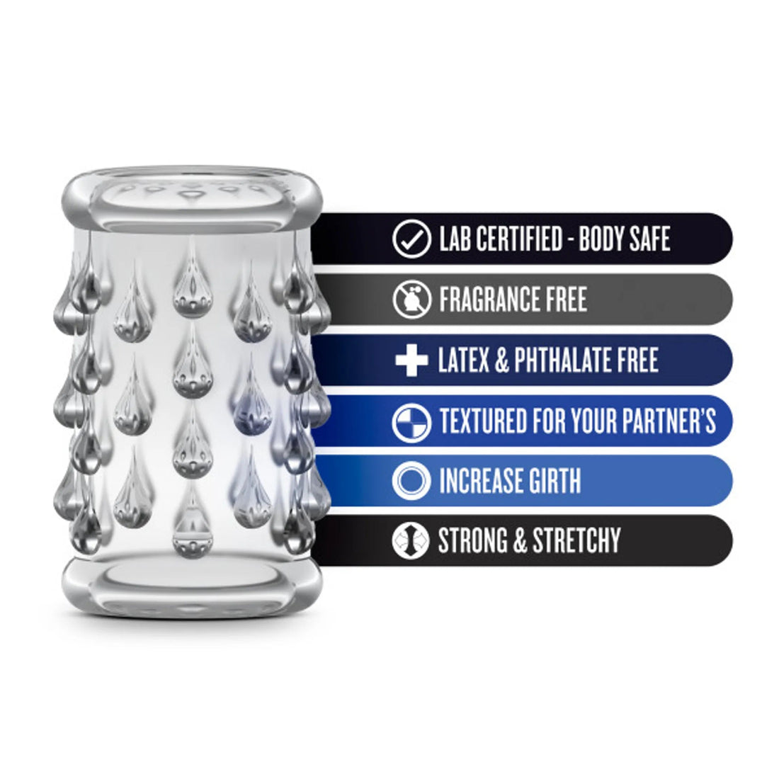 STAY HARD COCK SLEEVE 05 CLEAR Blush Novelties