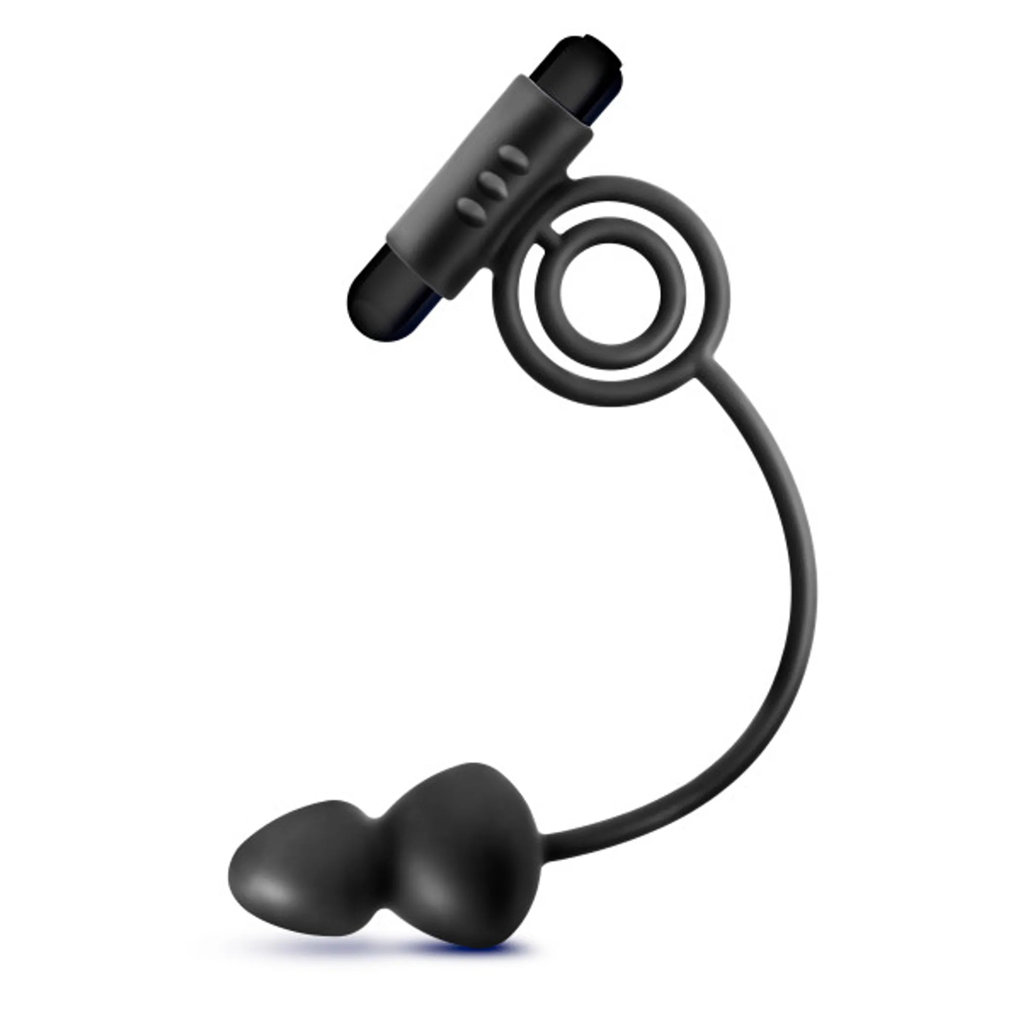 Anal Adventures Platinum Silicone Plug With Vibrating C Ring Blush Novelties