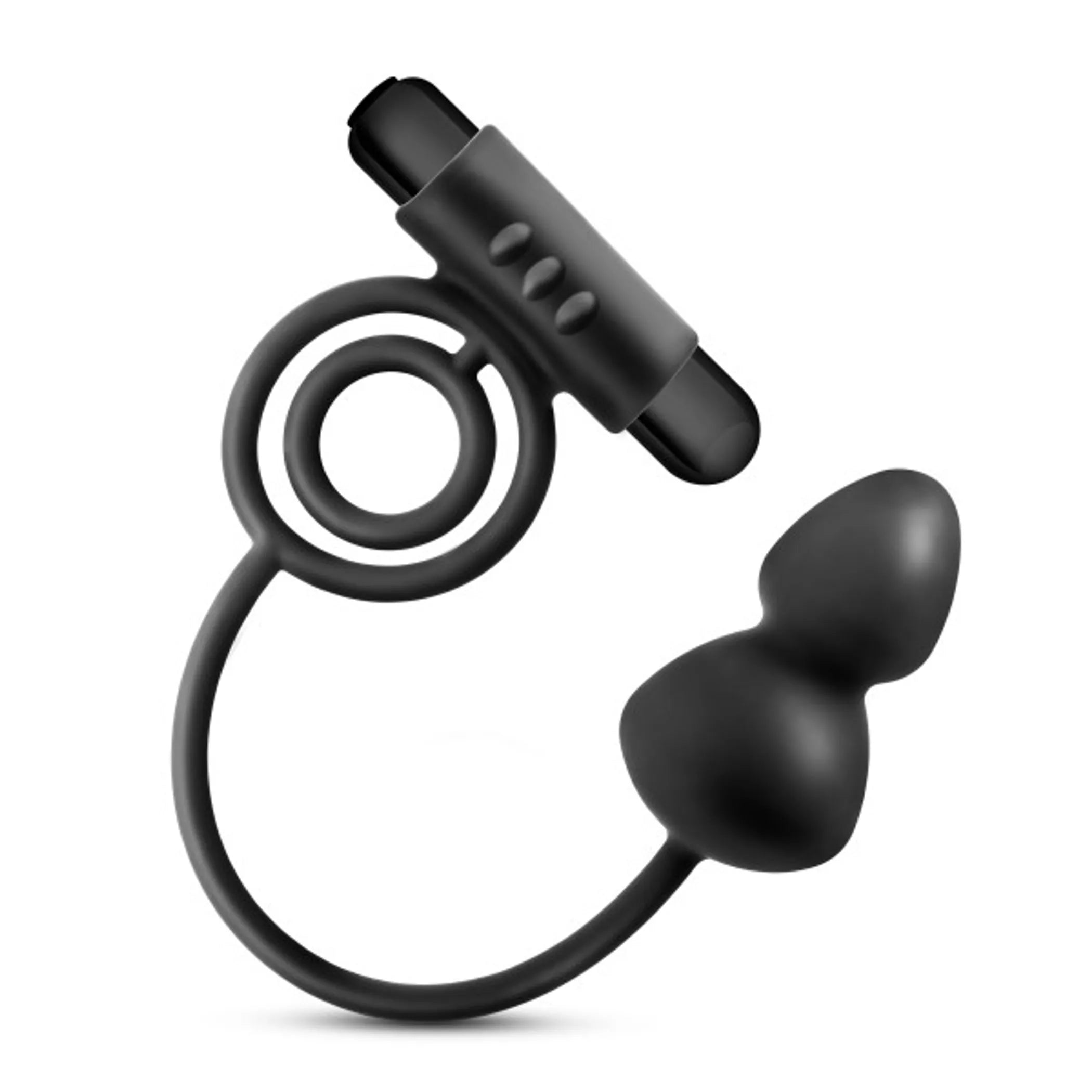 Anal Adventures Platinum Silicone Plug With Vibrating C Ring Blush Novelties