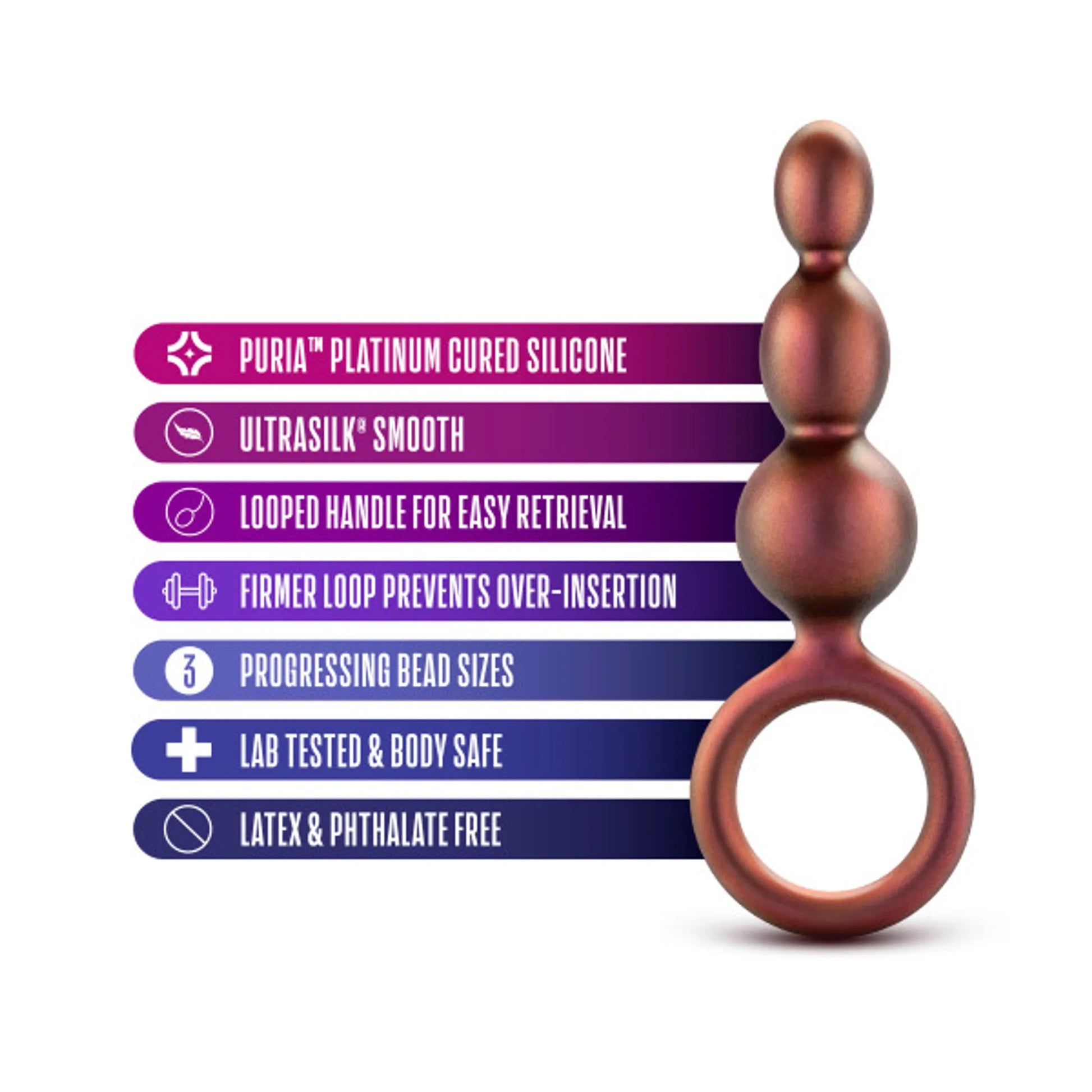 Matrix Beaded Loop Plug Copper Blush Novelties