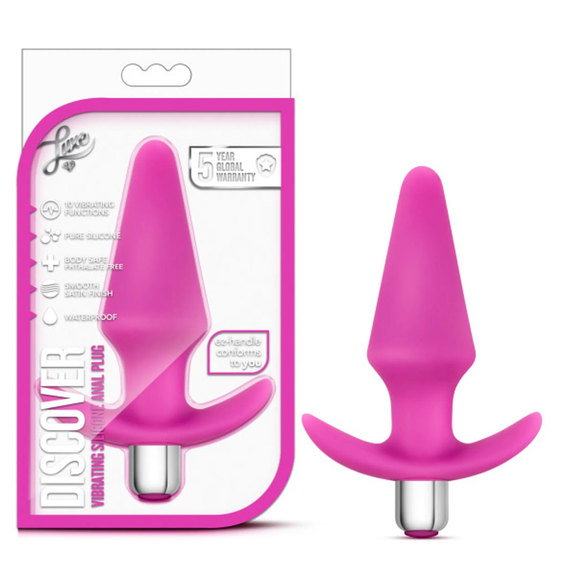 Luxe Discover Fuschia Anal Plug Blush Novelties