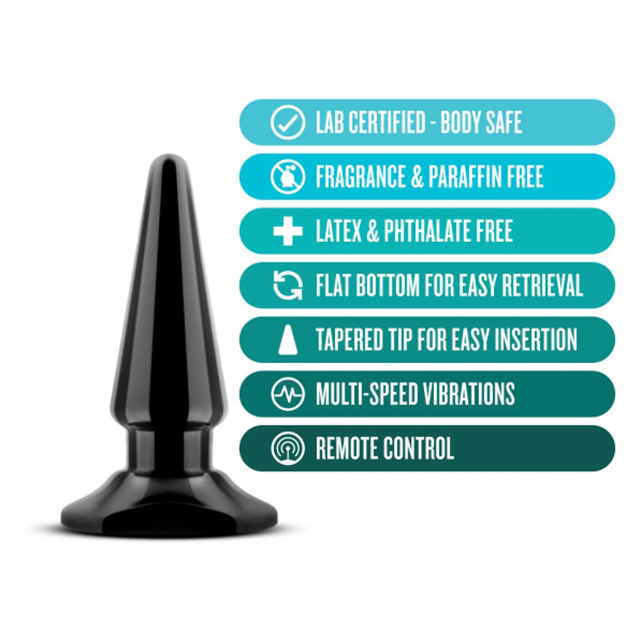 Anal Adventures Basic Vibrating Anal Pleaser Black Blush Novelties