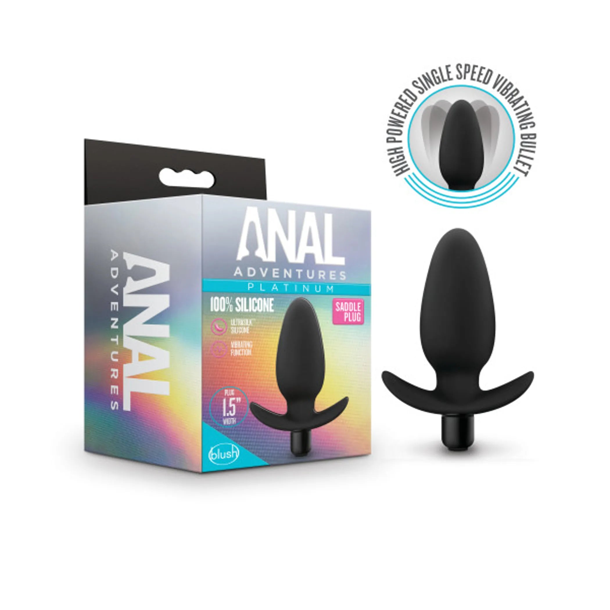 Anal Adventures Platinum Silicone Saddle Plug Blush Novelties