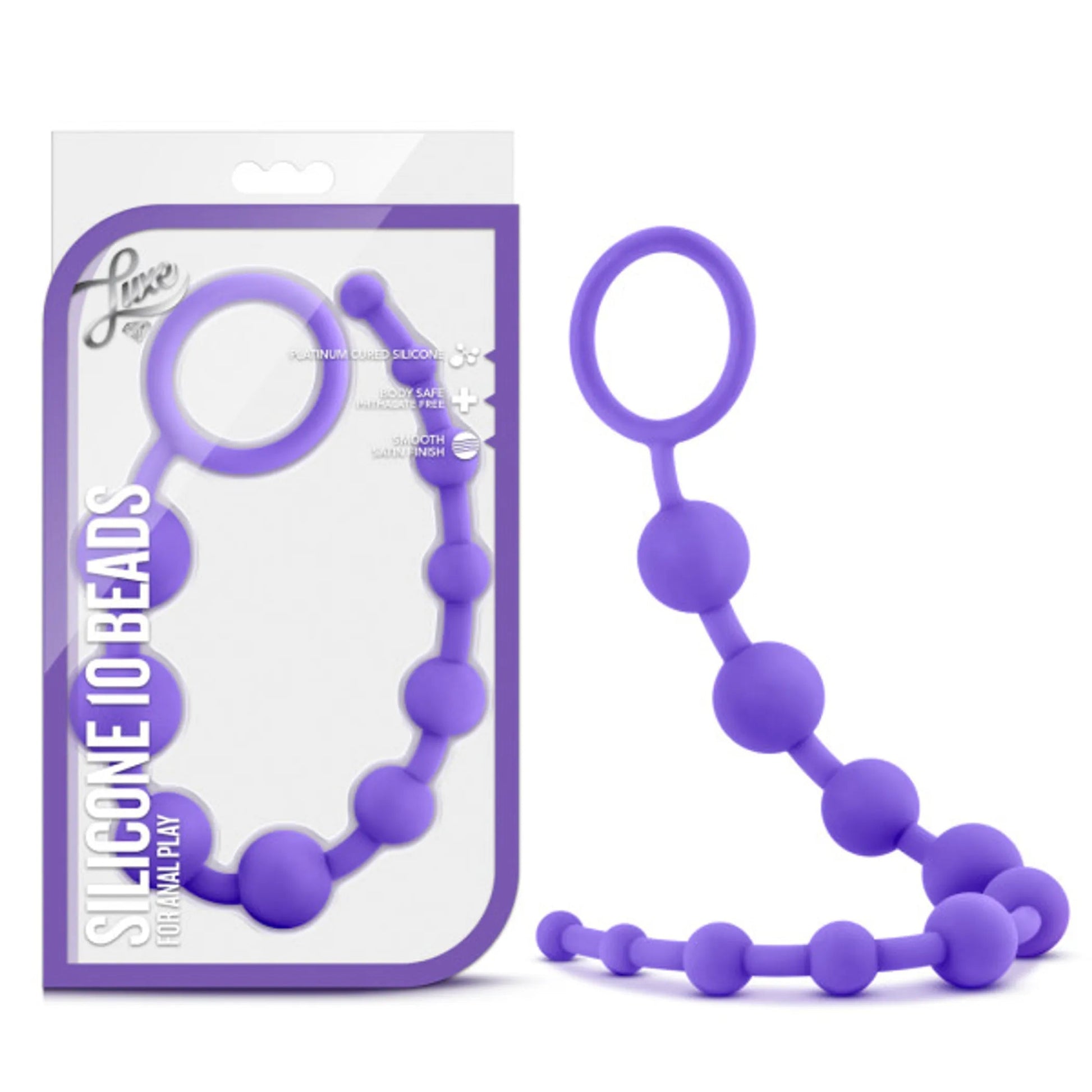 Luxe Silicone 10 Beads Purple Blush Novelties