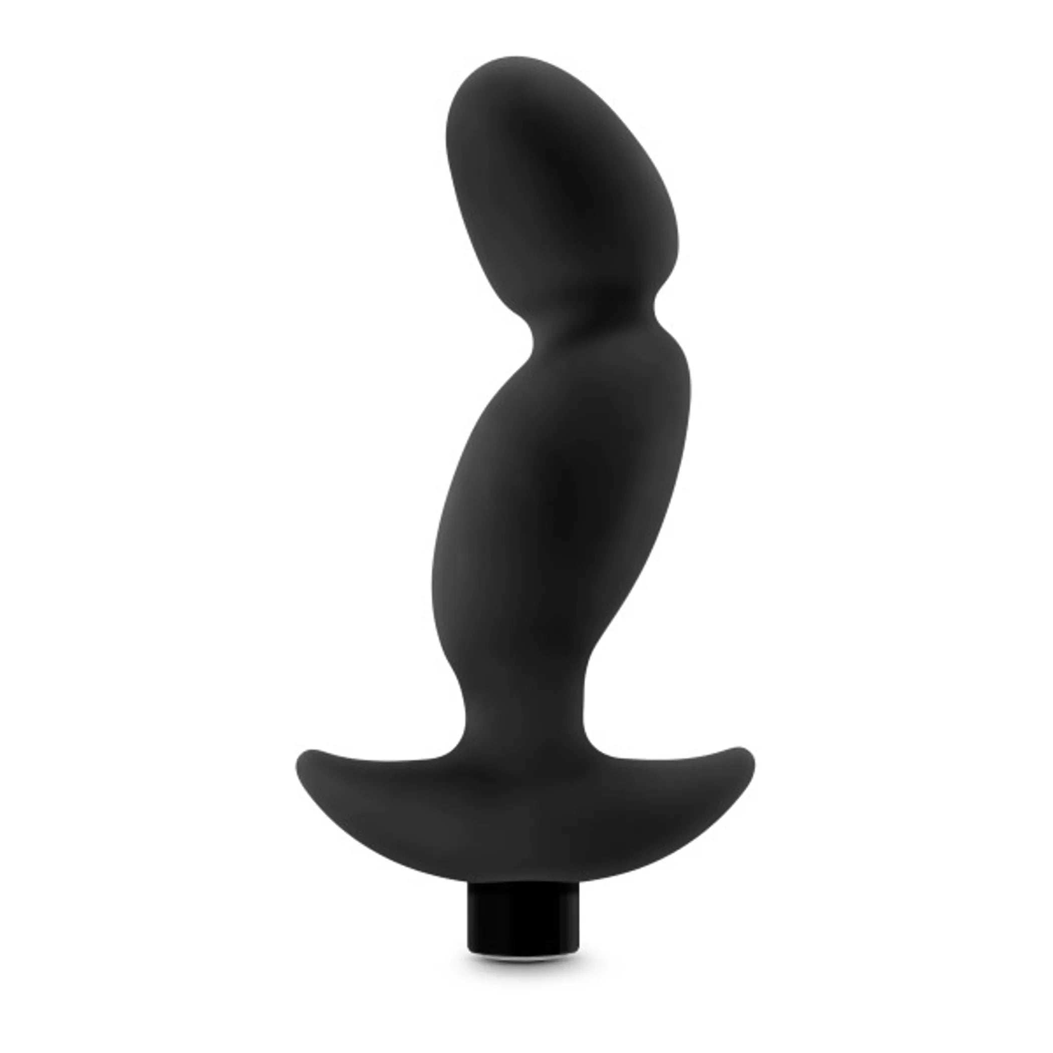 Anal Adventures Platinum Silicone Vibrating Prostate Massager 04 Black Blush Novelties