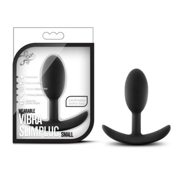 Luxe Wearable Vibra Slim Plug Small Black Blush Novelties