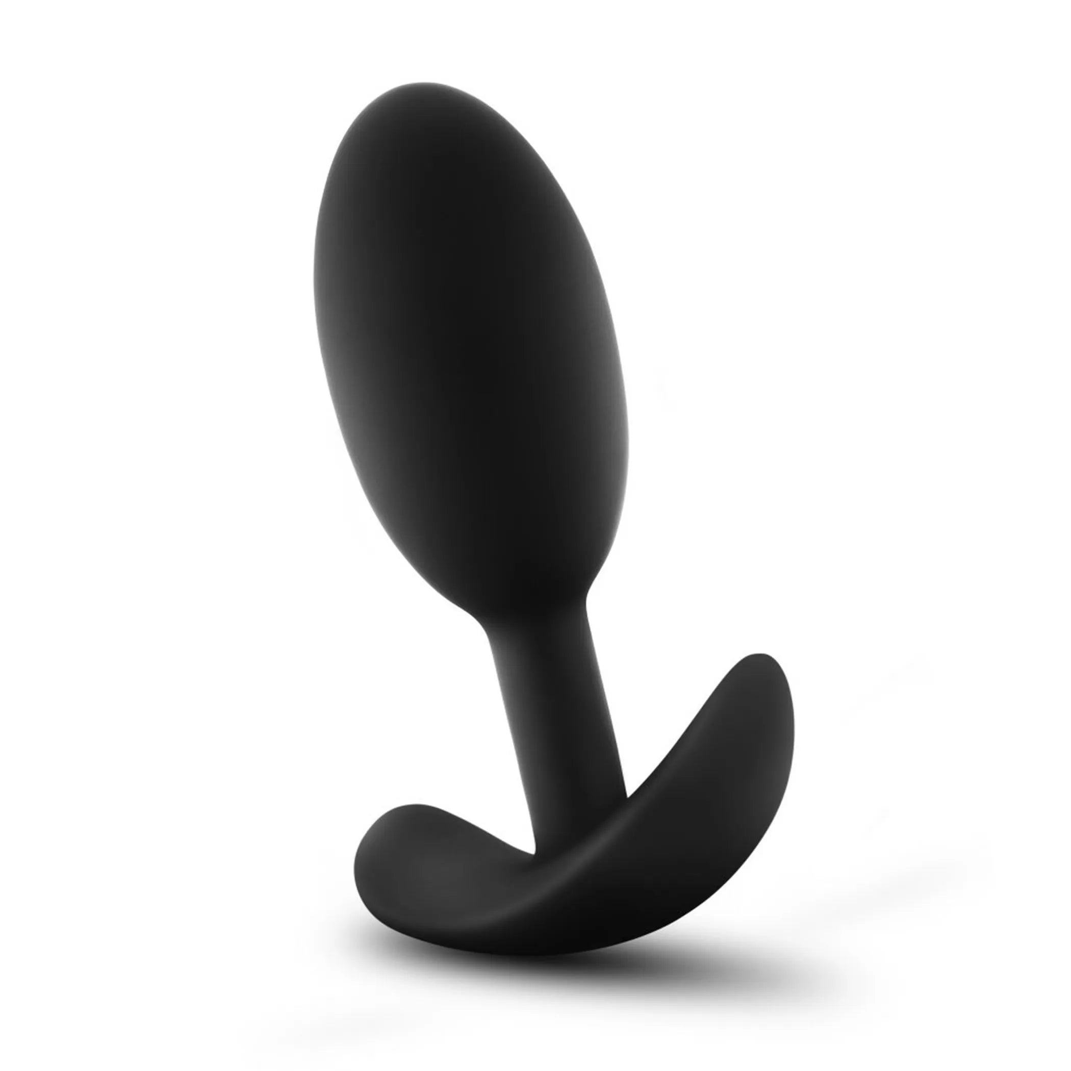 Anal Adventures Platinum Silicone Vibra Slim Plug Medium Black Blush Novelties