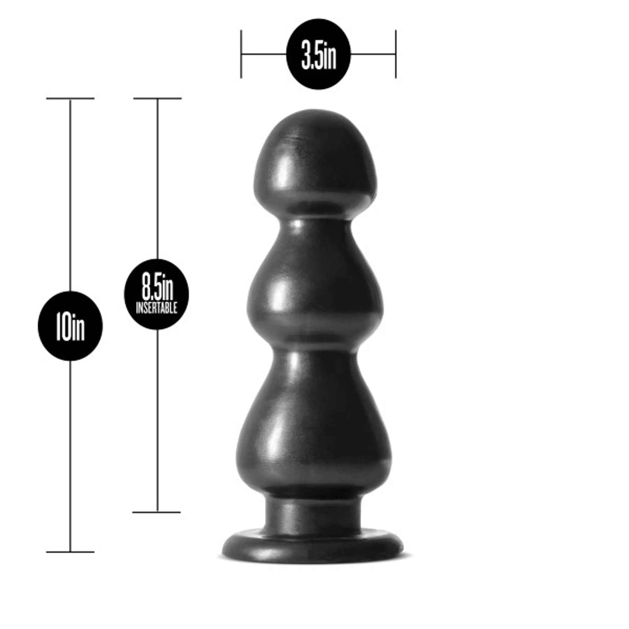 Jet Fierce Carbon Black Metallic Plug Blush Novelties