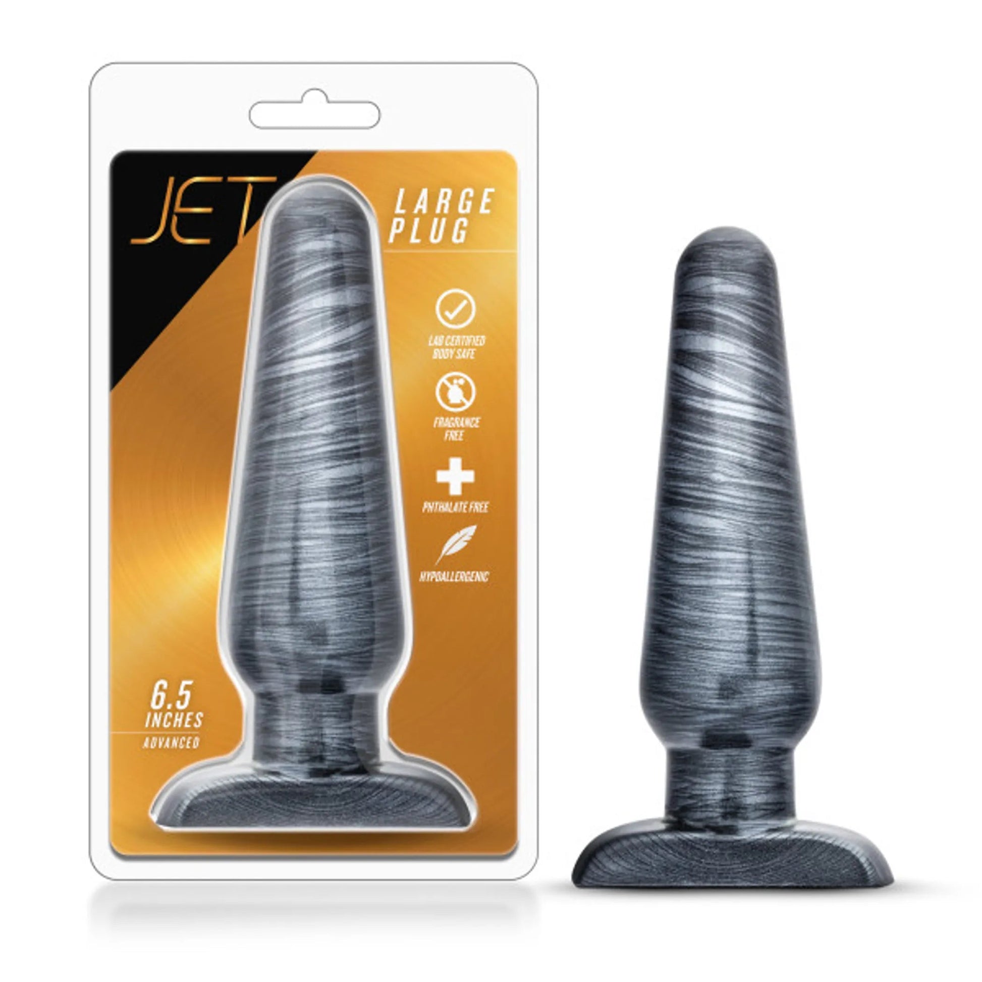Jet Large Plug Carbon Metallic Black Blush Novelties