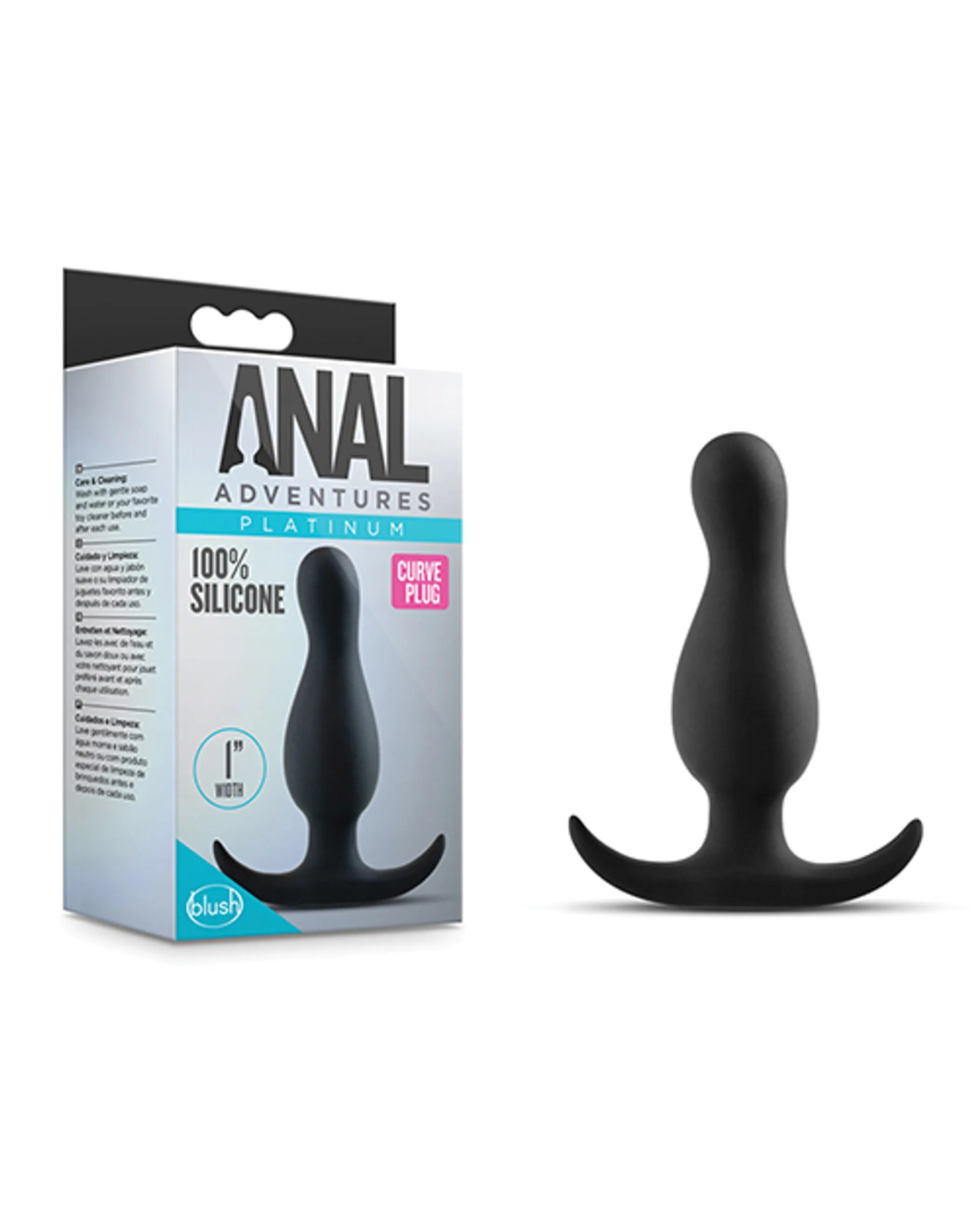 Anal Adventures Platinum Curve Plug Black Blush Novelties
