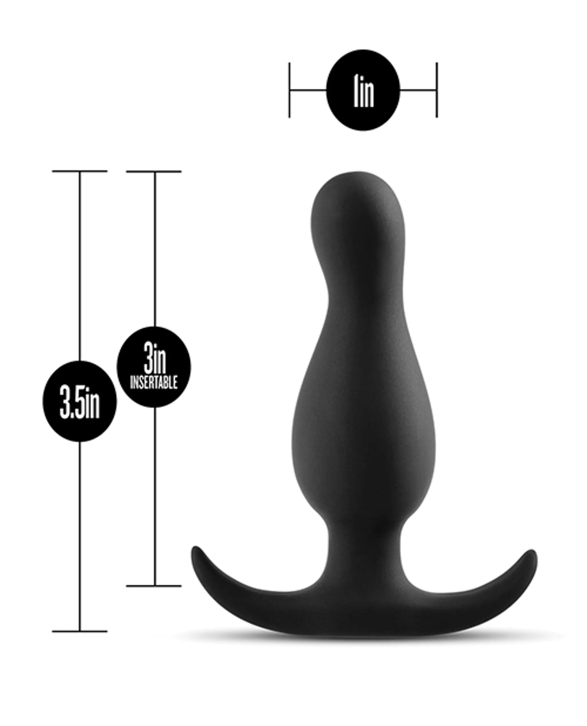 Anal Adventures Platinum Curve Plug Black Blush Novelties