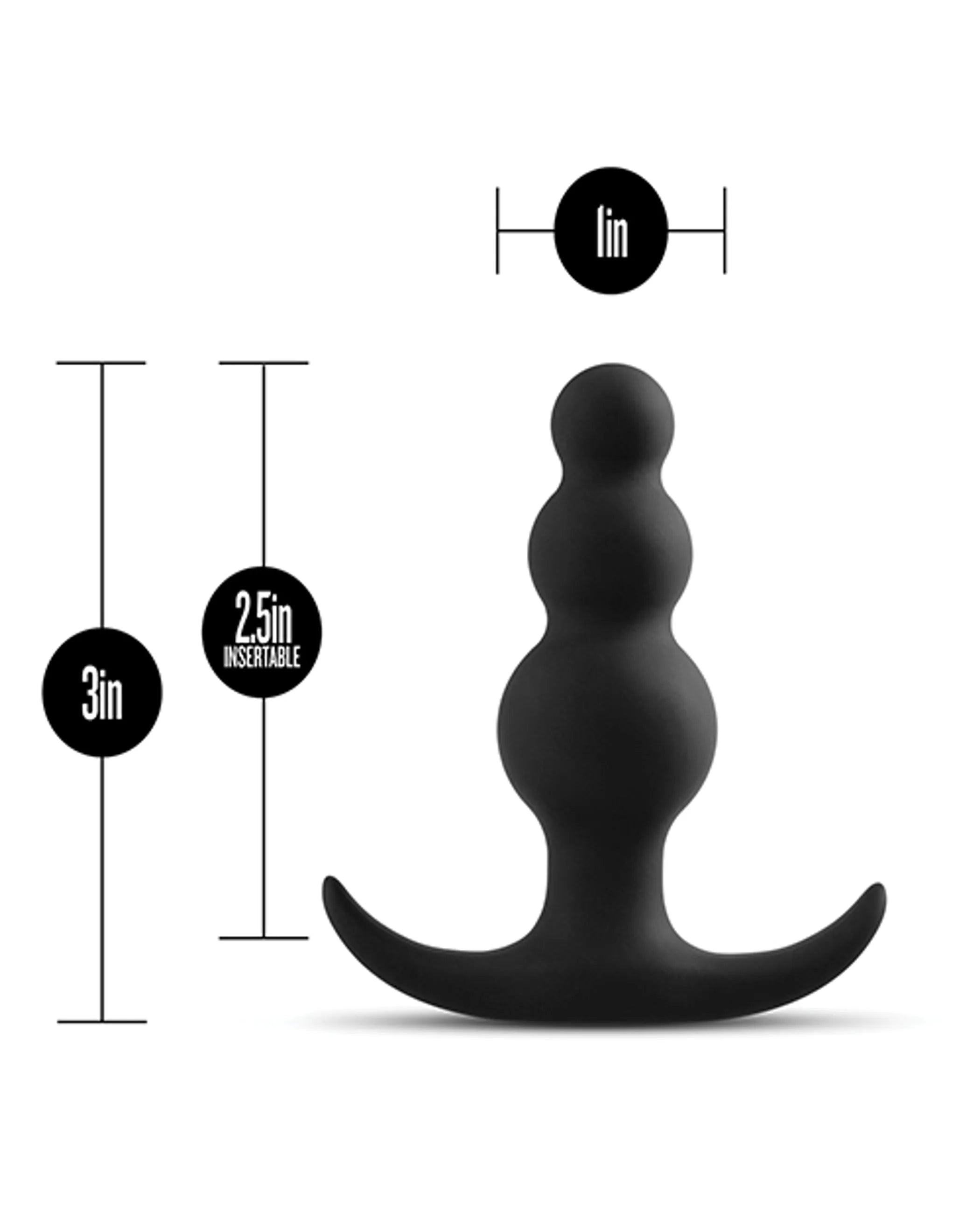 Anal Adventures Platinum Beaded Plug Black Blush Novelties