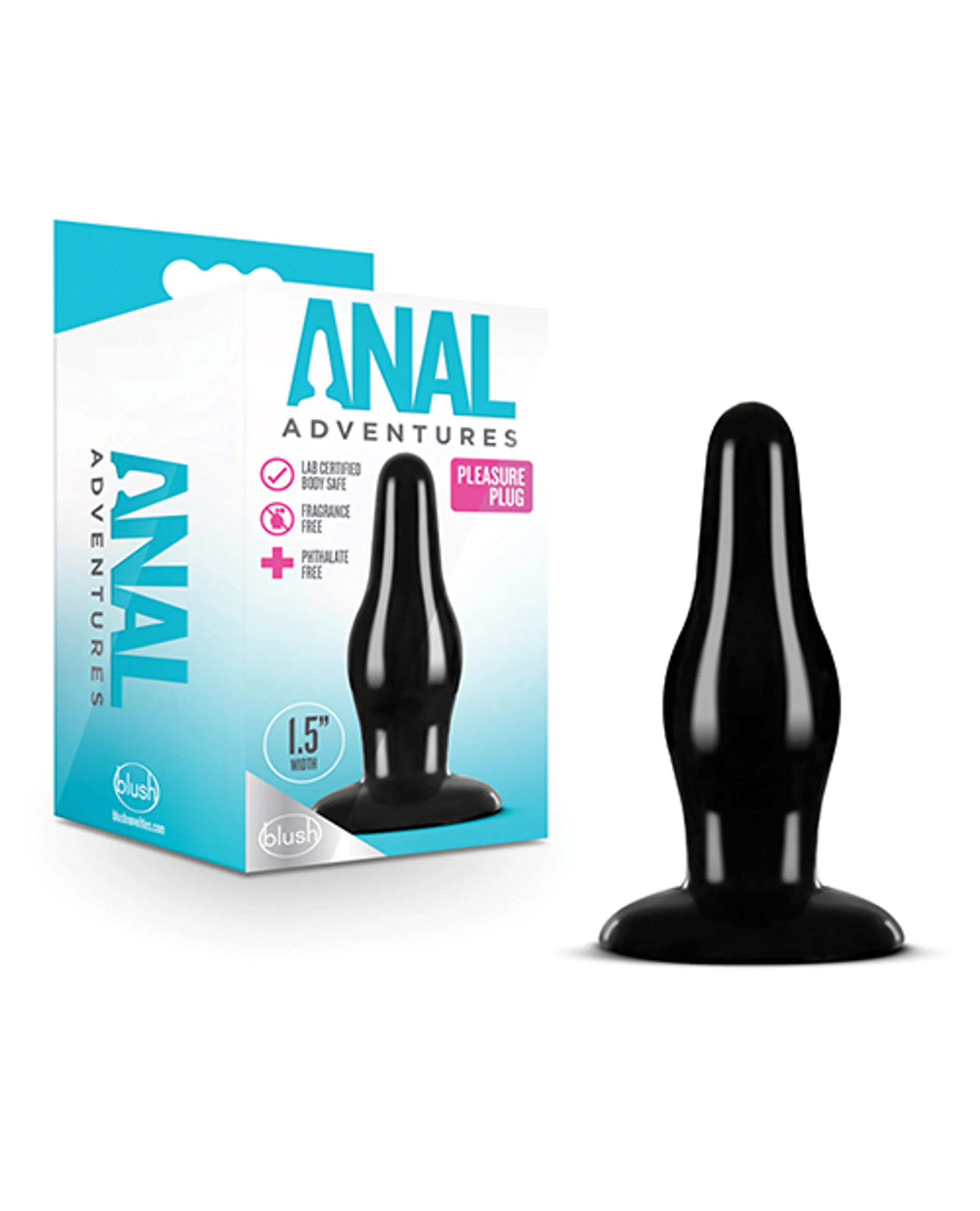 Anal Adventures Pleasure Plug Black Blush Novelties