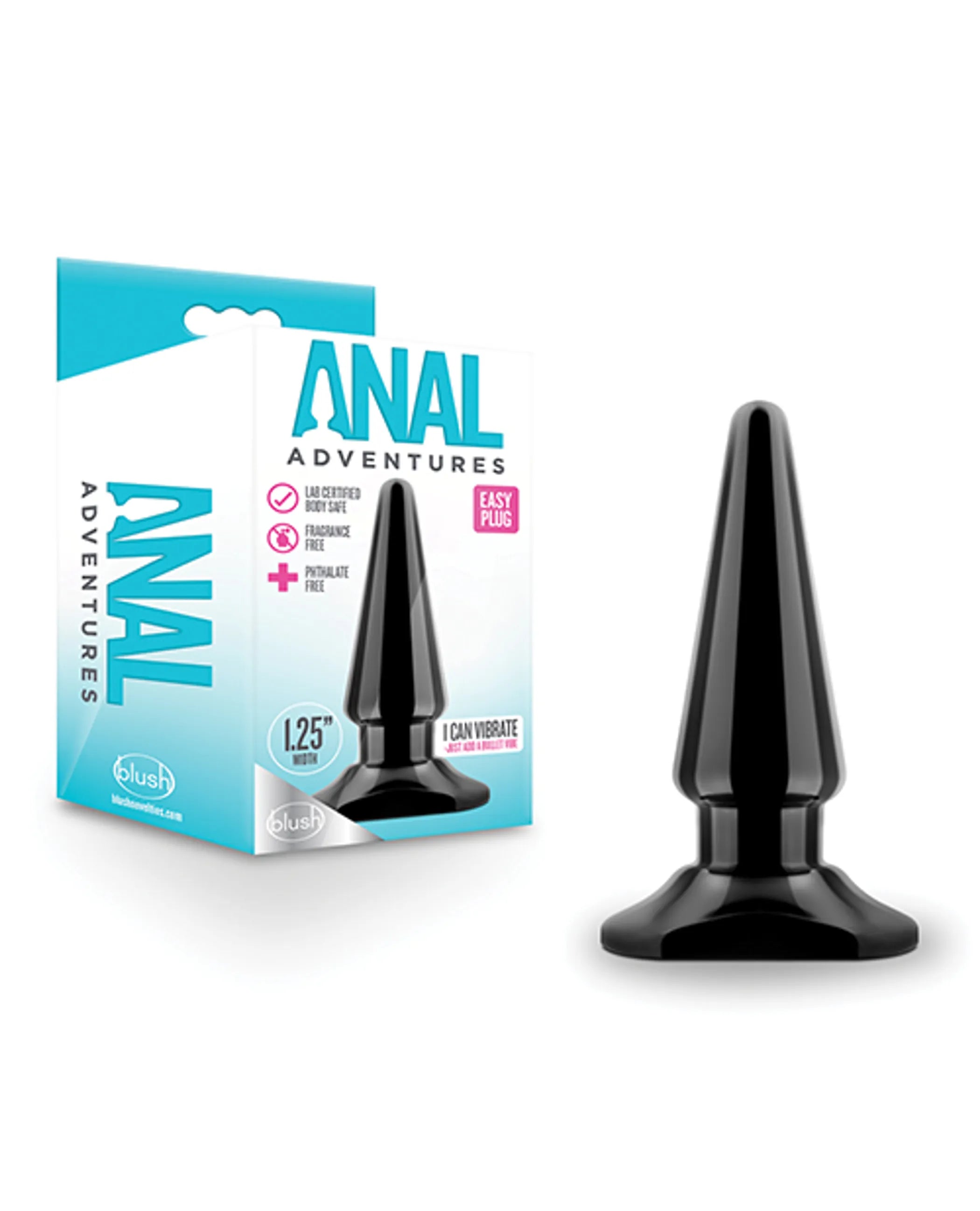 Anal Adventures Easy Plug Black Blush Novelties