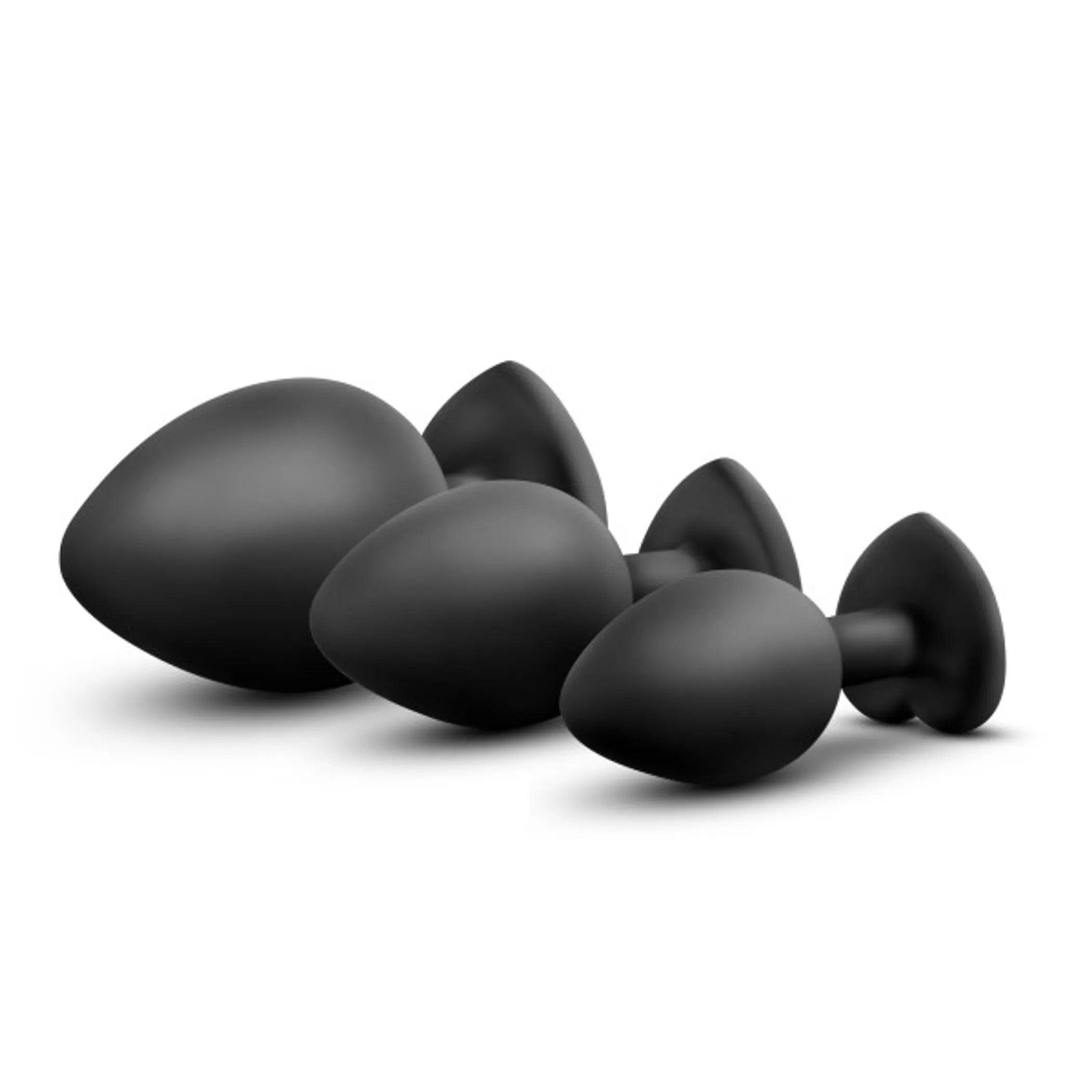 Luxe Bling Plugs Training Kit Black with Rainbow Gems Blush Novelties