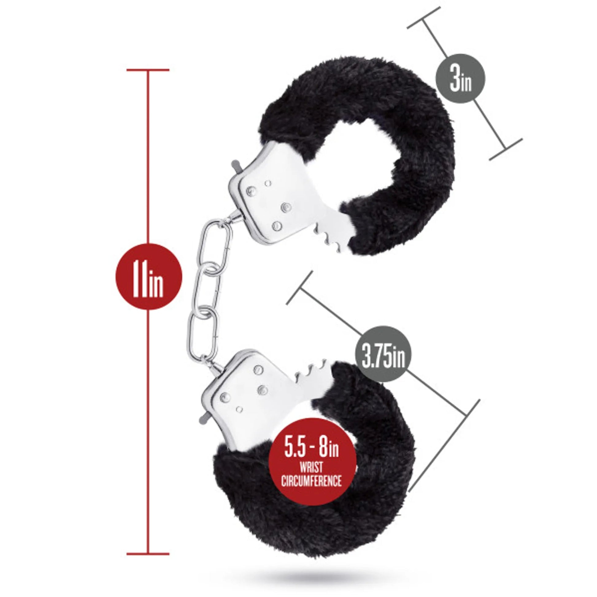 Temptasia Furry Black Cuffs Blush Novelties