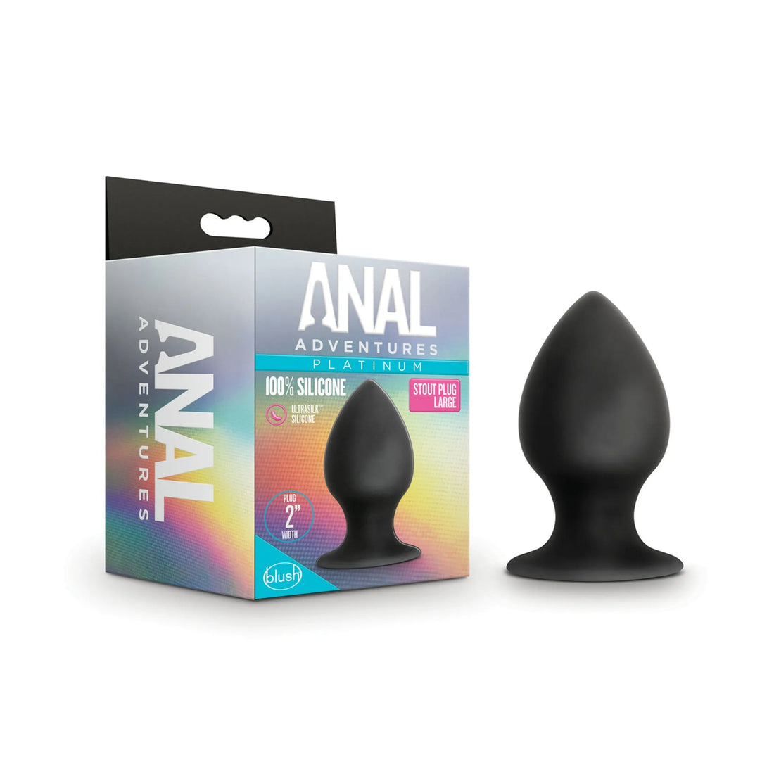 Anal Adventures Large Silicone Stout Plug Blush Novelties