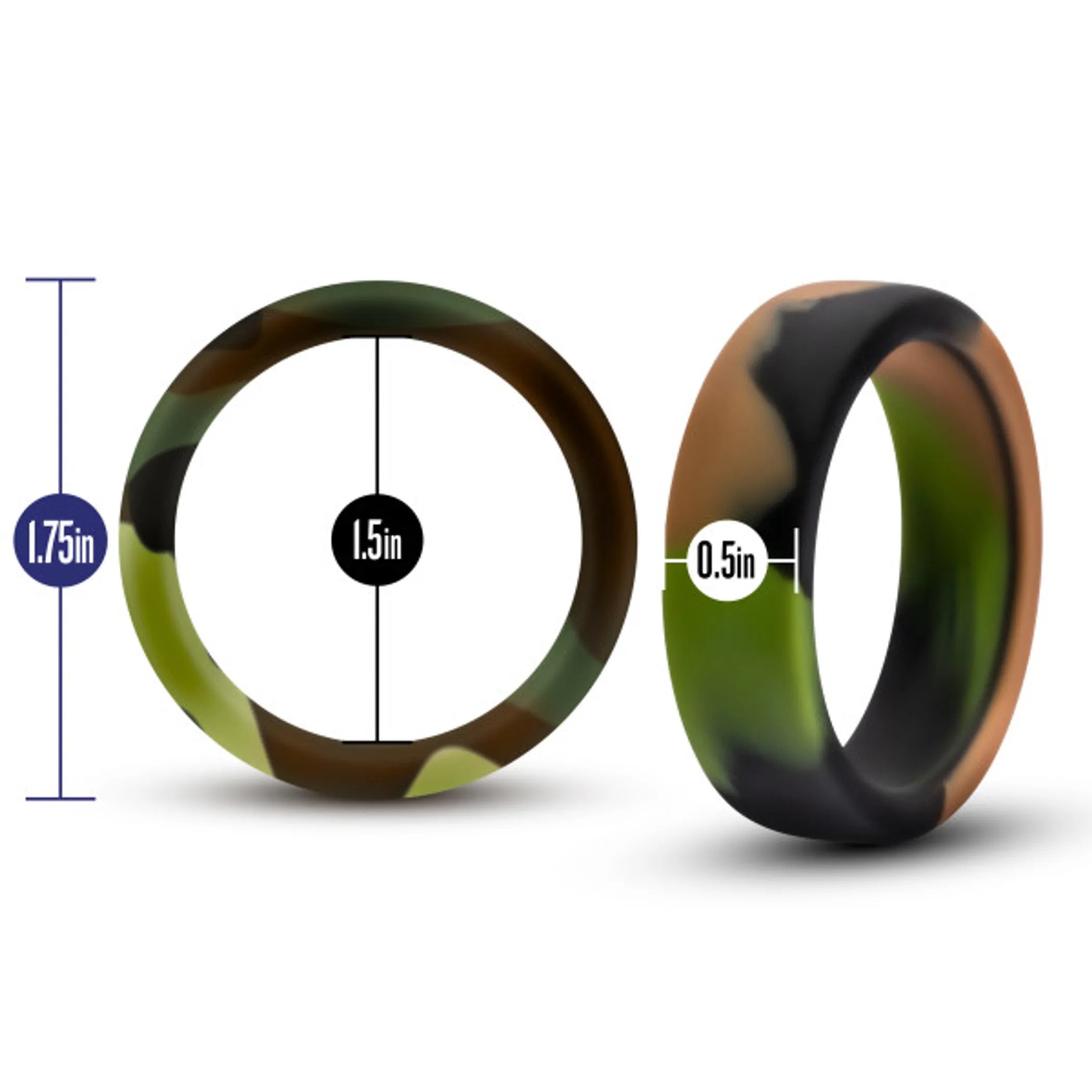 Performance Silicone Camo Ring – Green Camouflage Blush Novelties