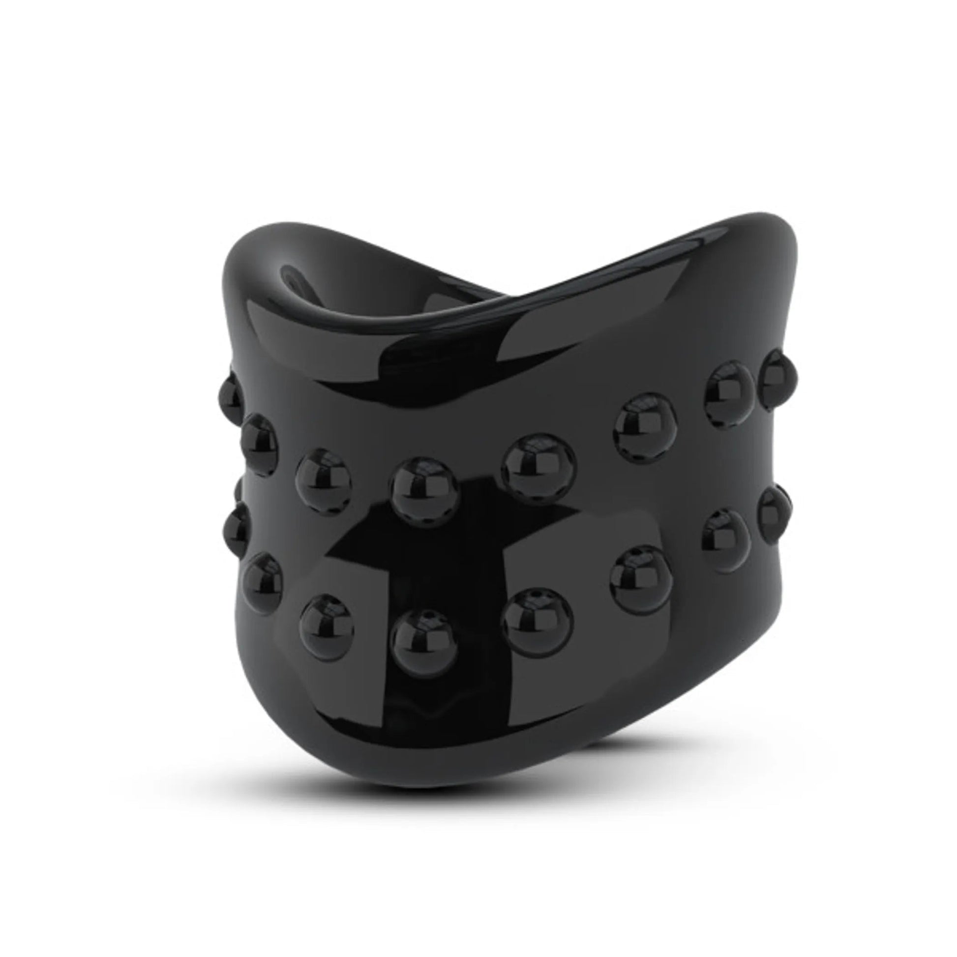 Stay Hard Beef Ball Stretcher Snug X Long 1.5 Inch Diameter Black Blush Novelties