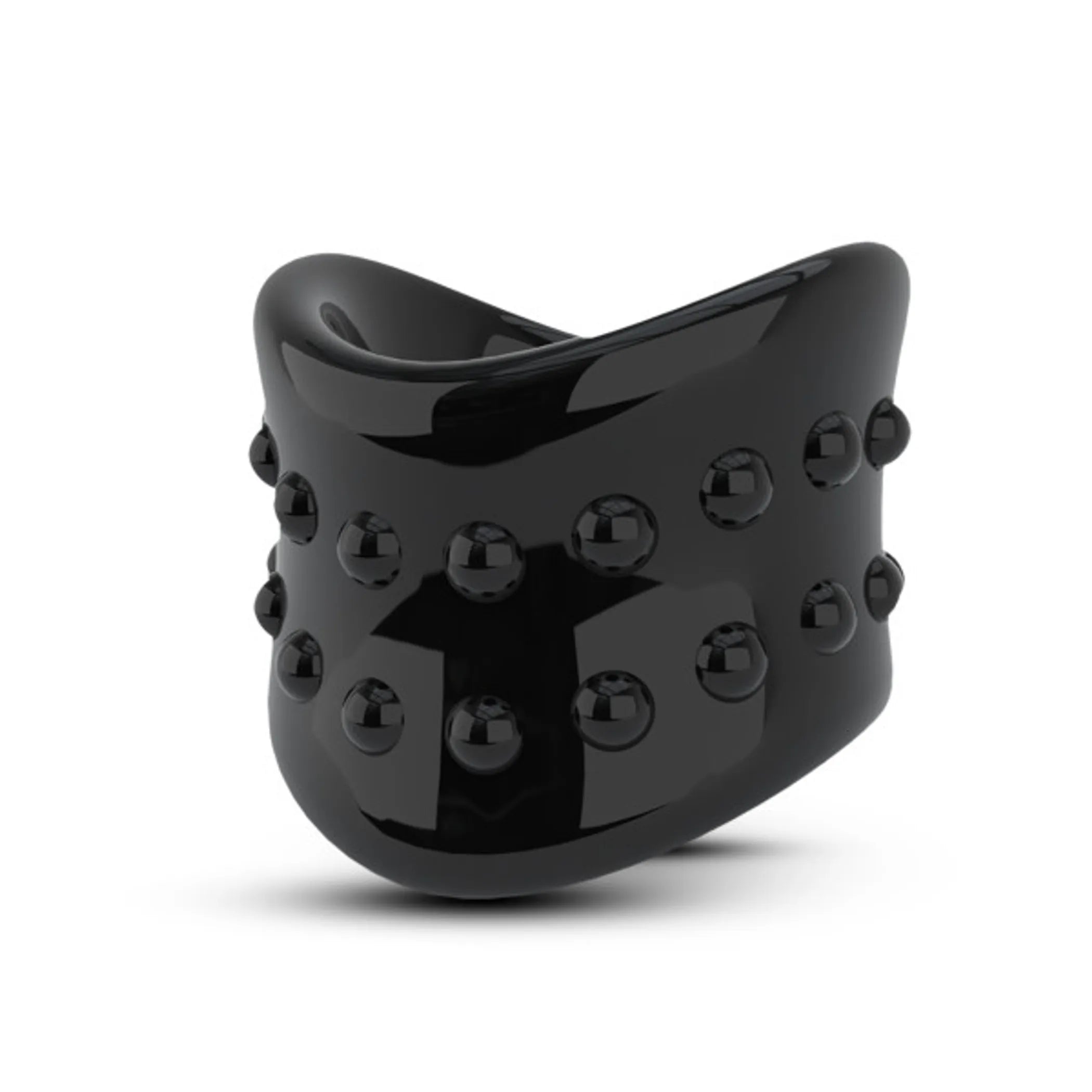 Stay Hard Beef Ball Stretcher Snug X Long 1.5 Inch Diameter Black Blush Novelties
