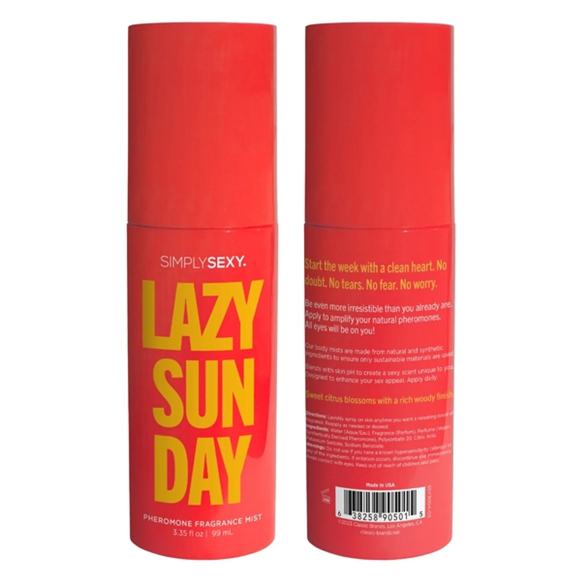 Simply Sexy Pheromone Body Mist – Lazy Sunday (3.35 fl oz) Classic Brands