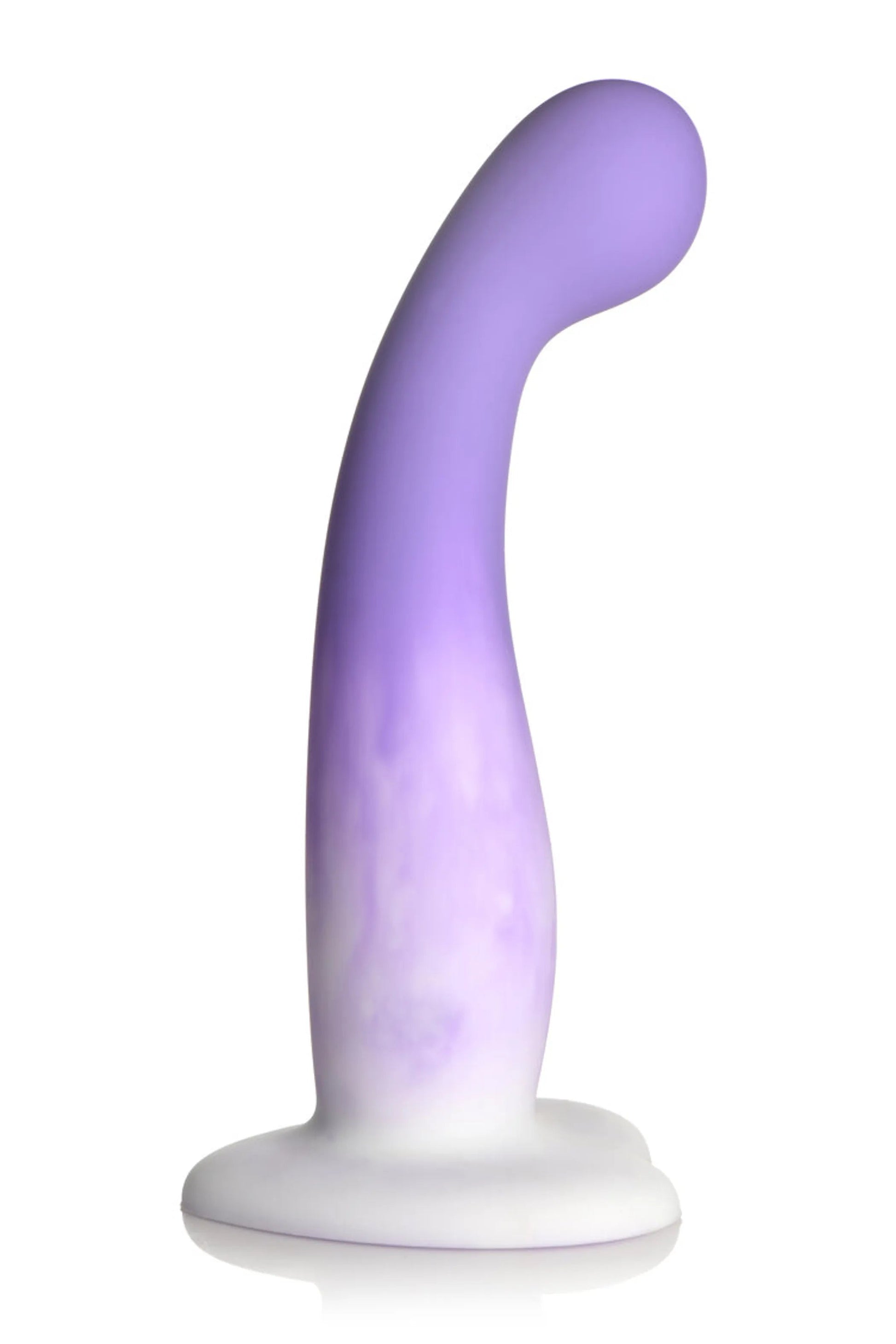 Simply Sweet Slim G-Spot Silicone Dildo Purple/White Curve Novelties