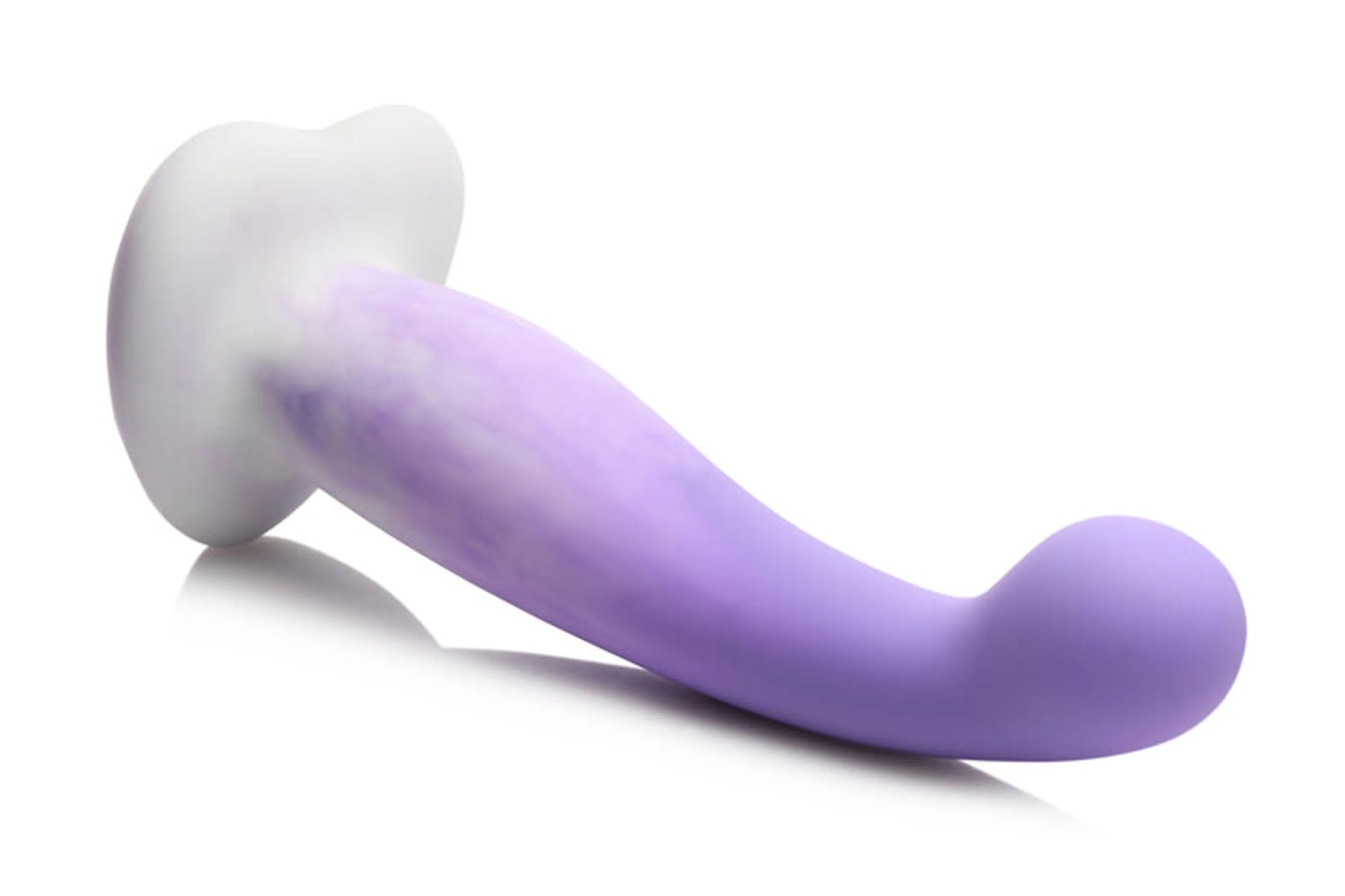 Simply Sweet Slim G-Spot Silicone Dildo Purple/White Curve Novelties