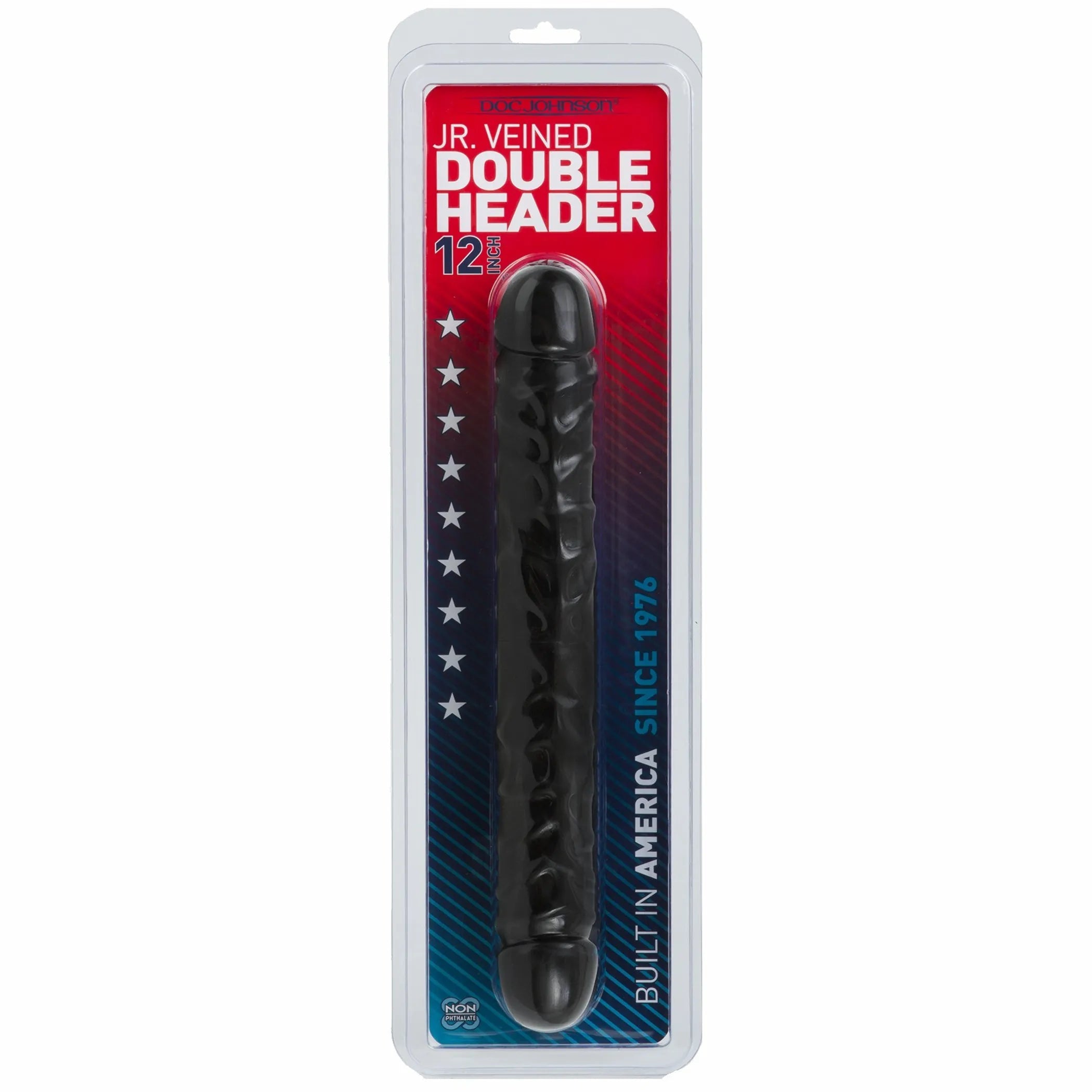 Jr. Veined Double Header Black 12-Inch Doc Johnson Novelties