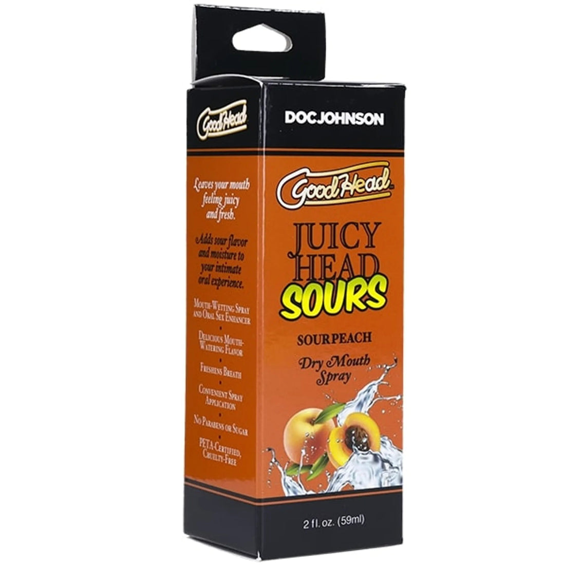 GOODHEAD JUICY HEAD SOURS MOUTH SPRAY PEACH 2 OZ Doc Johnson Novelties