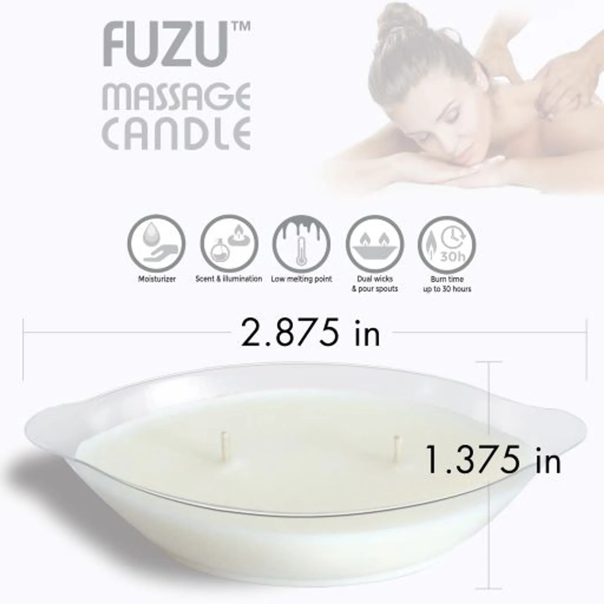 Fuzu Massage Candle Eucalyptus Calm 4 oz Doctor Love