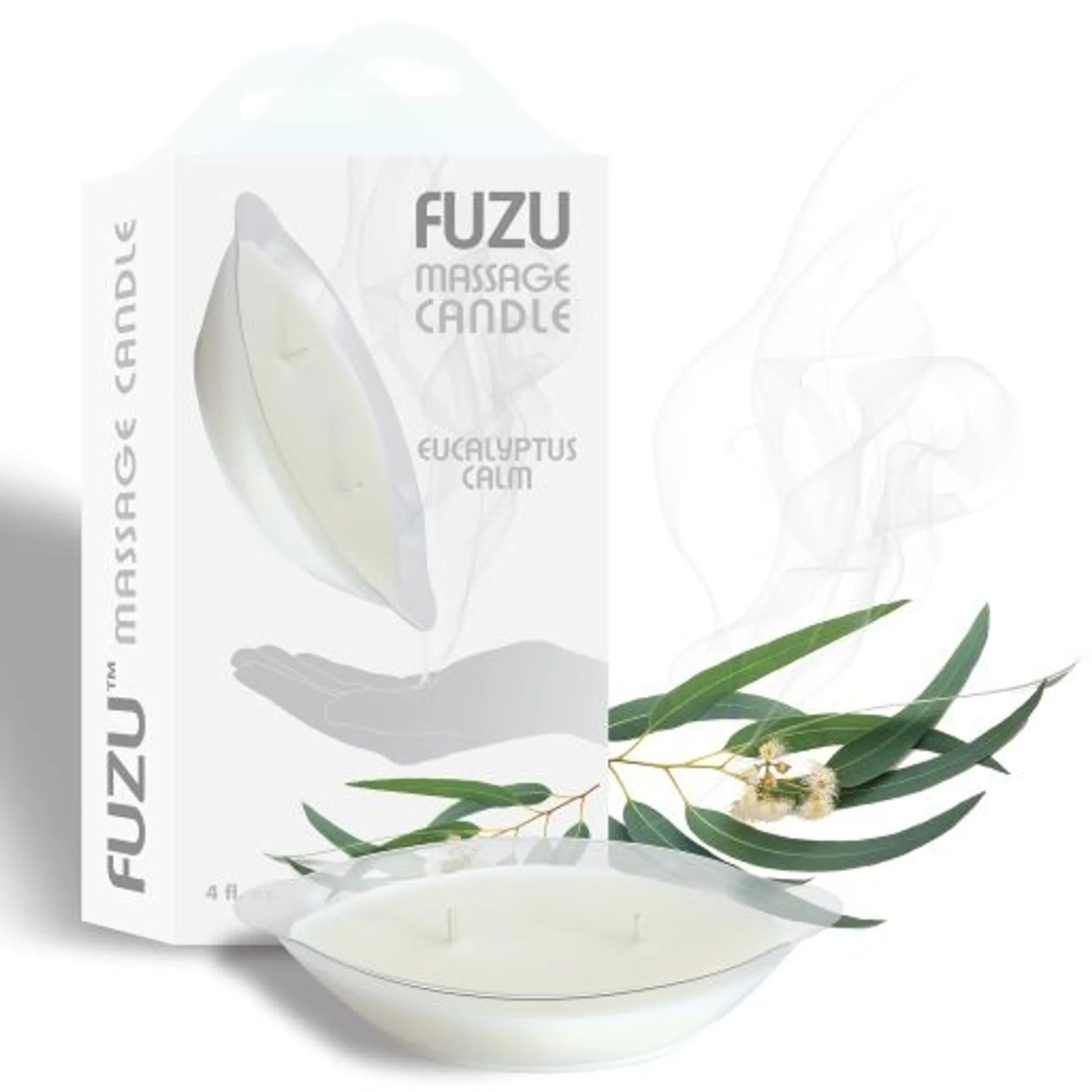 Fuzu Massage Candle Eucalyptus Calm 4 oz Doctor Love