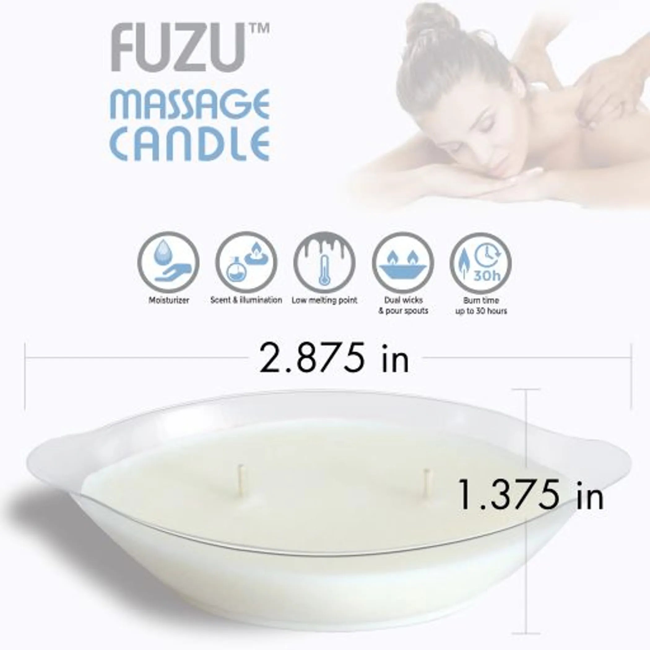 FUZU MASSAGE CANDLE FRESHLY UNSCENTED 4 OZ Doctor Love