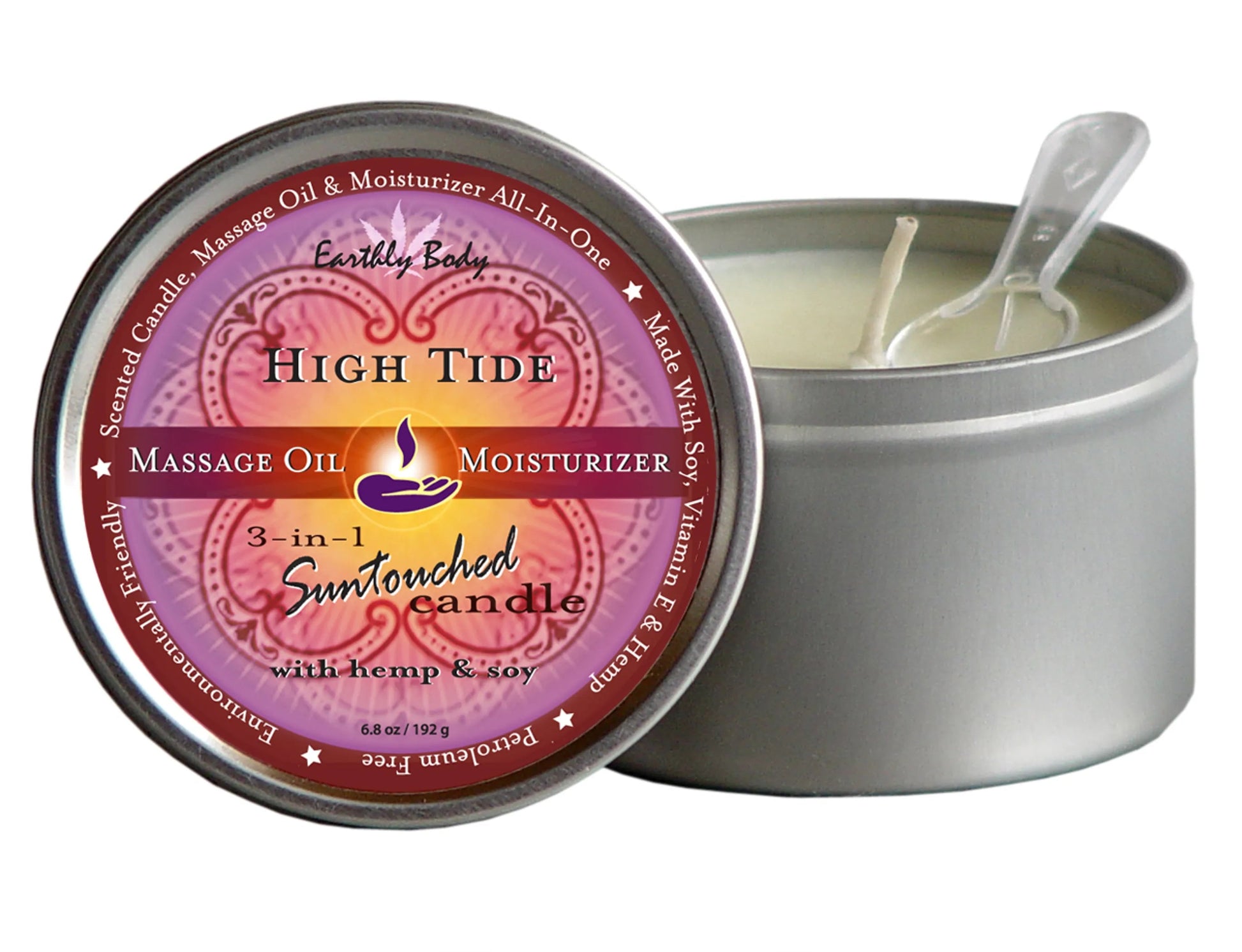 3-in-1 Massage Oil Candle – High Tide (6 oz) Earthly Body