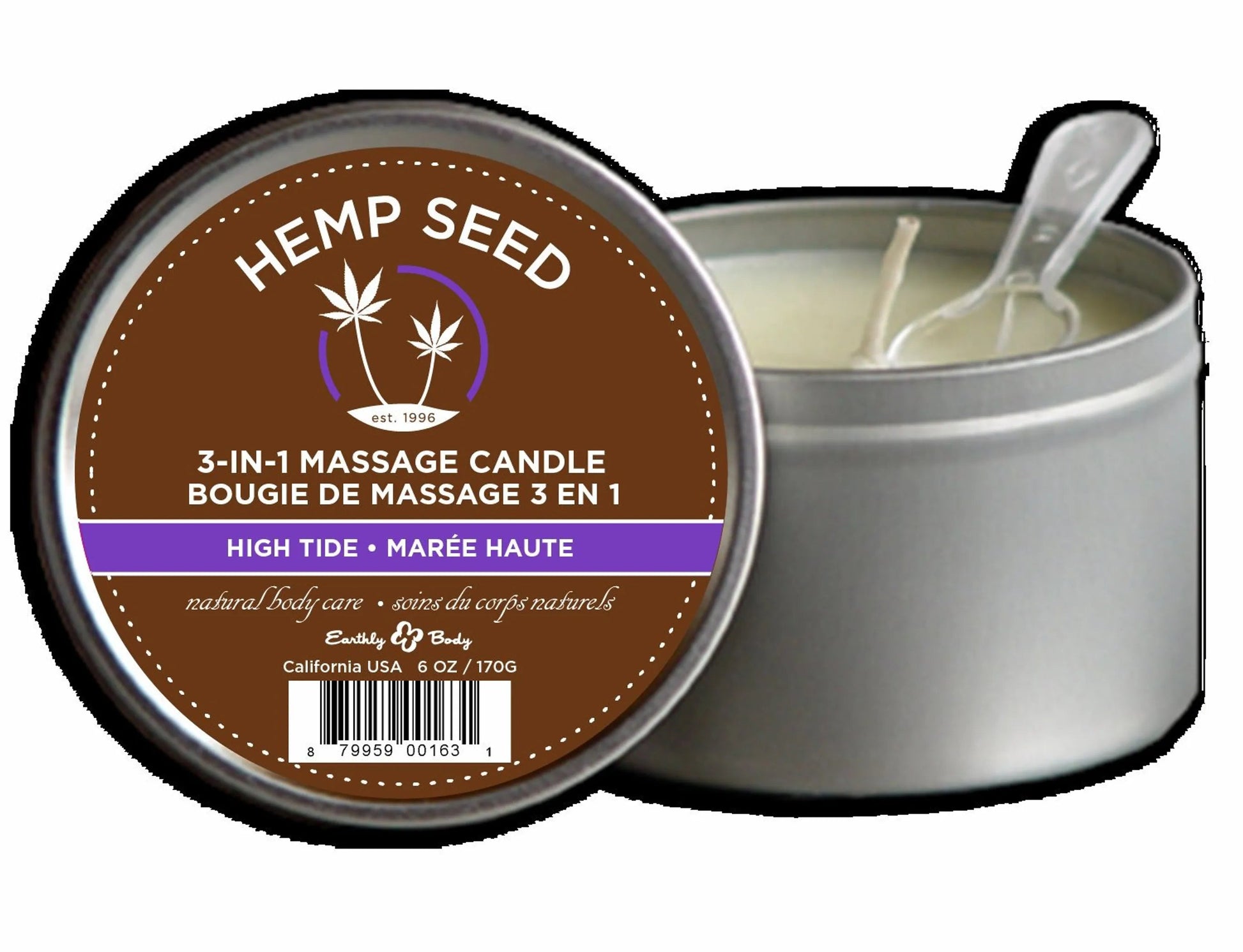3-in-1 Massage Oil Candle – High Tide (6 oz) Earthly Body