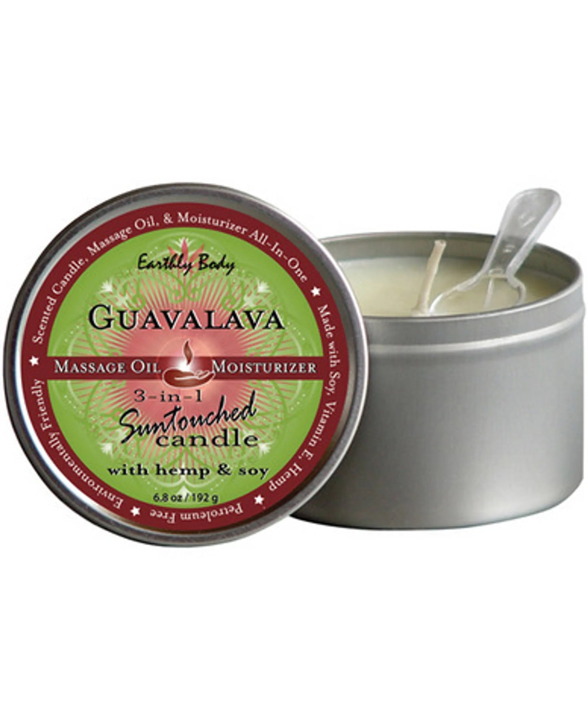 3-in-1 Massage Candle – Guavalava (6 oz) Earthly Body