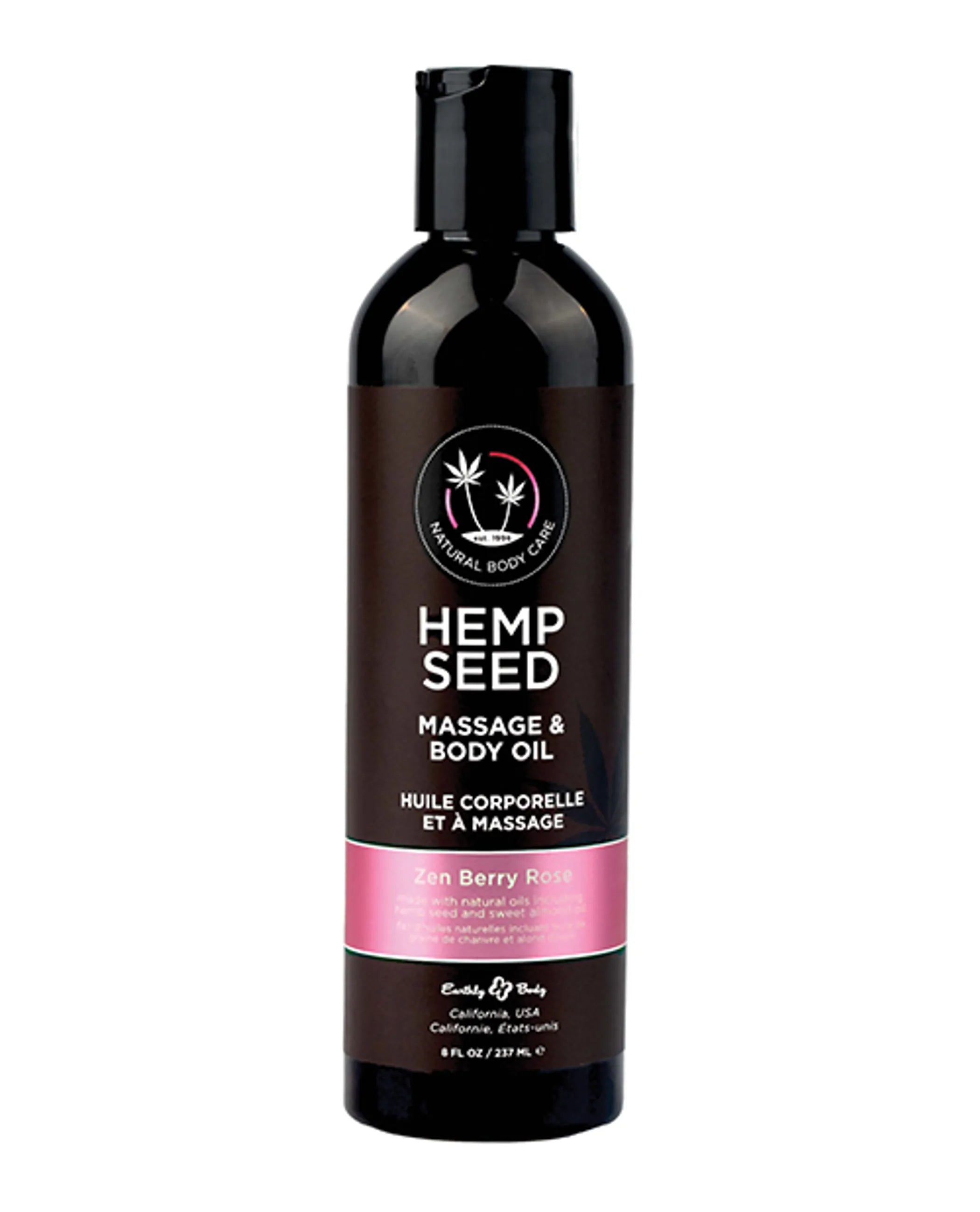 Zen Berry Rose Massage & Body Oil 8 oz Earthly Body