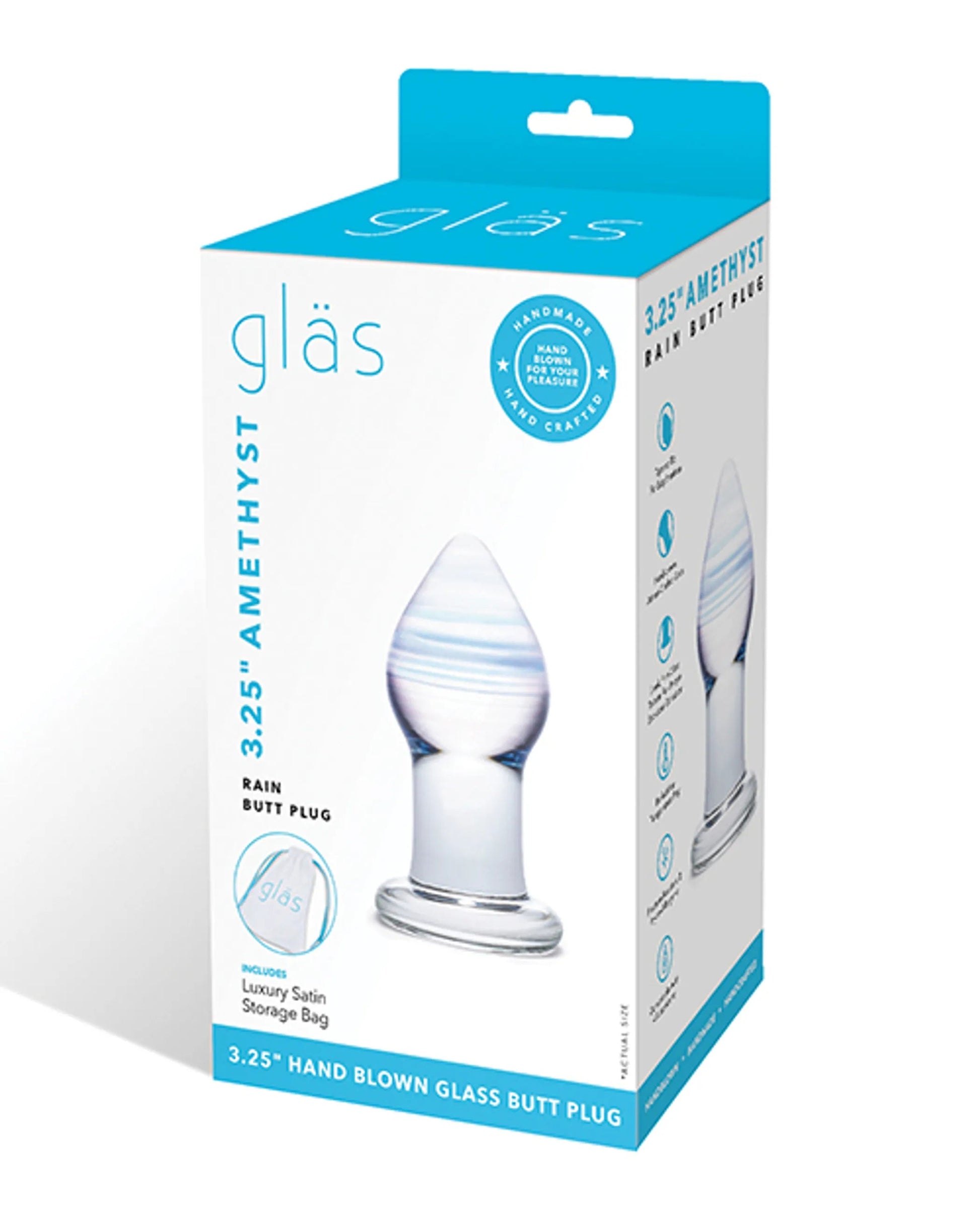 Glas Amethyst Rain Butt Plug Electric / Hustler Lingerie