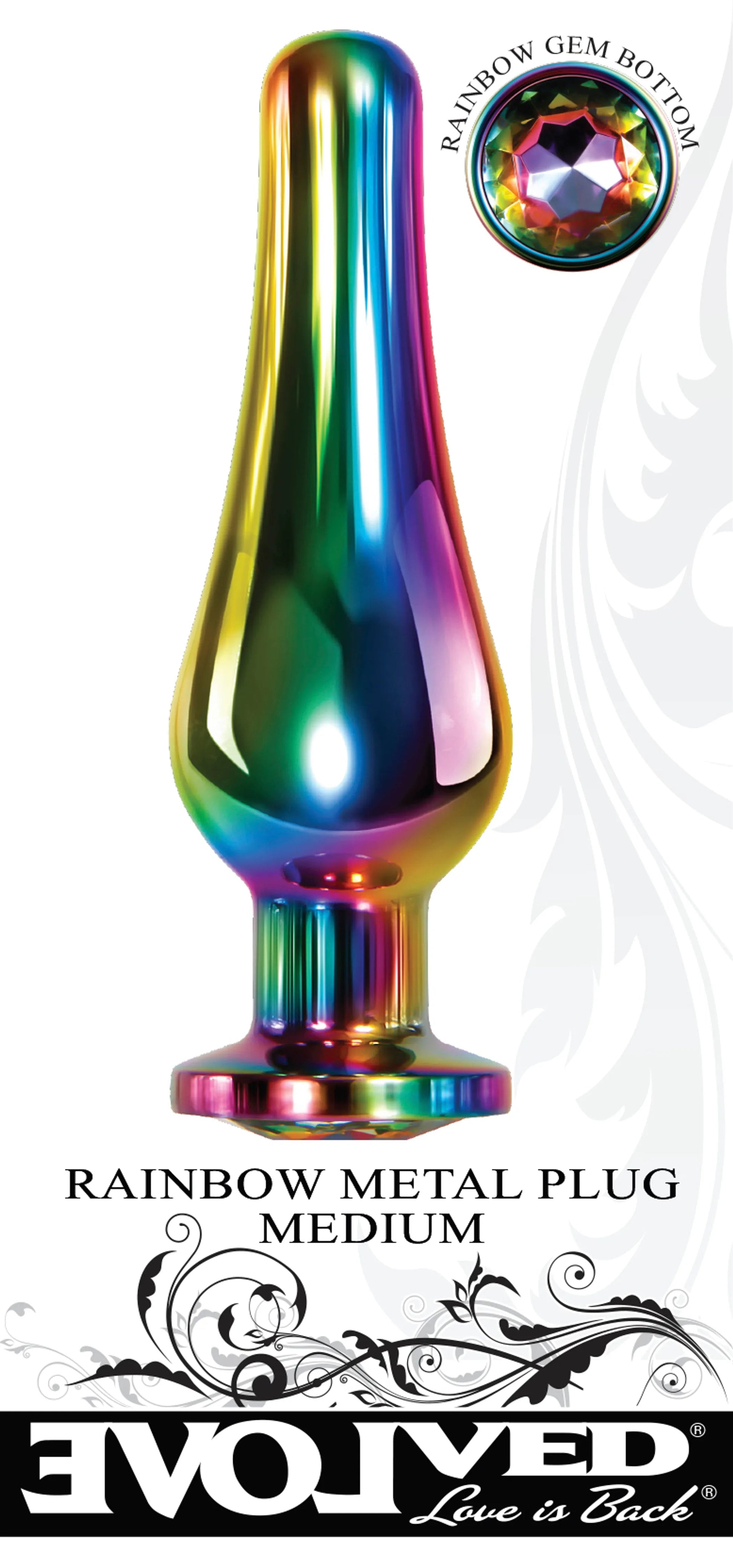 Rainbow Metal Plug Medium Evolved Novelties
