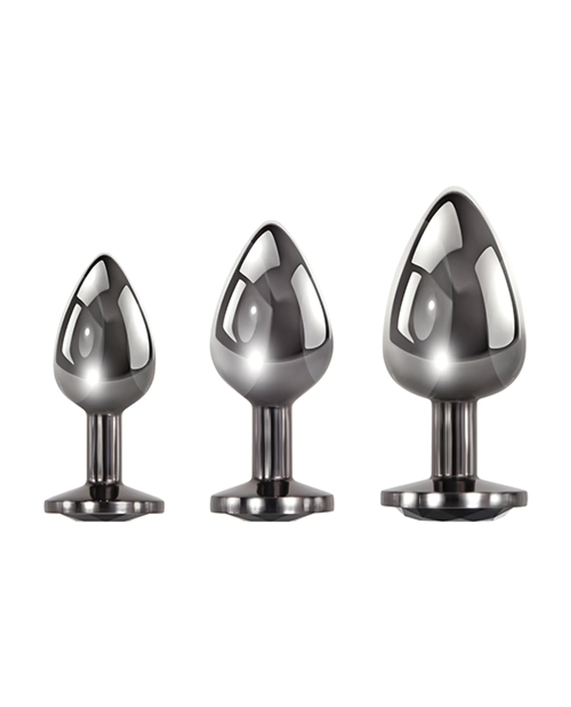 Evolved Gem Black Anal Plug Set Evolved Novelties