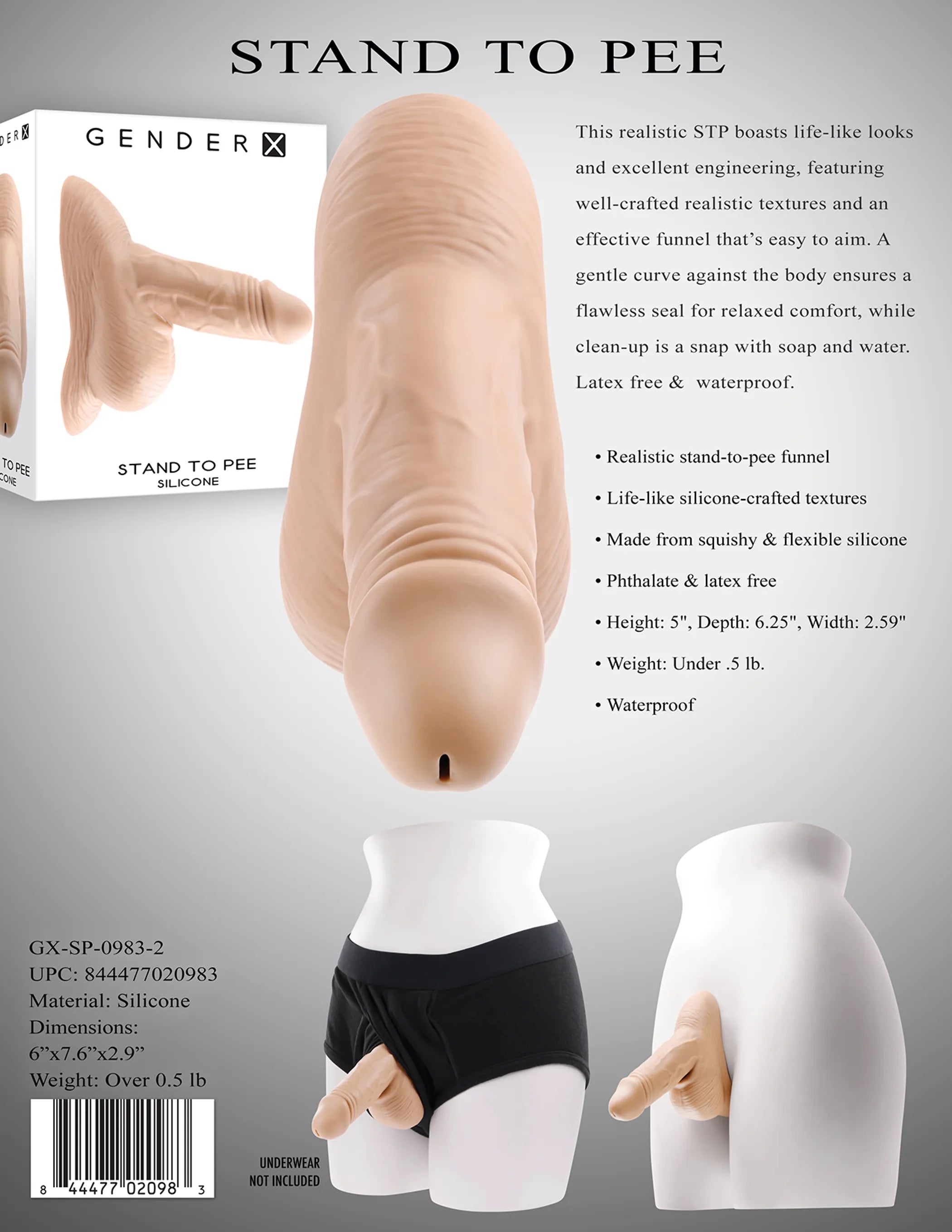 Gender X Stand To Pee Light Silicone Evolved Novelties