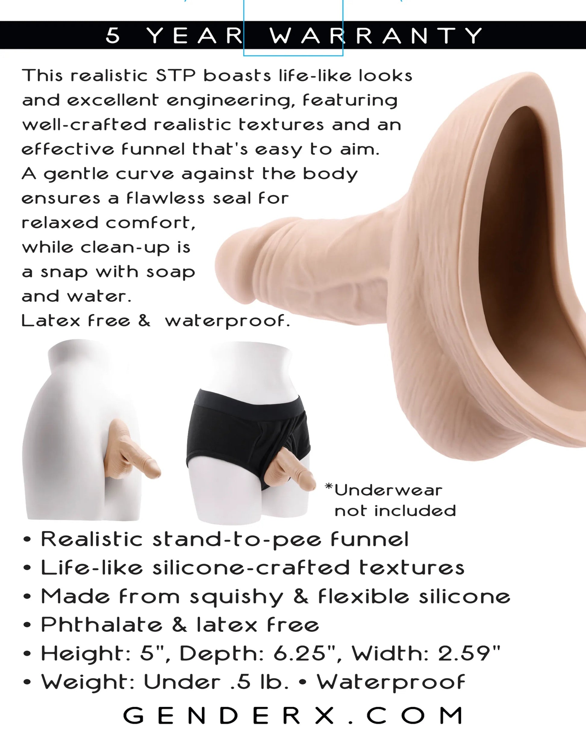 Gender X Stand To Pee Light Silicone Evolved Novelties