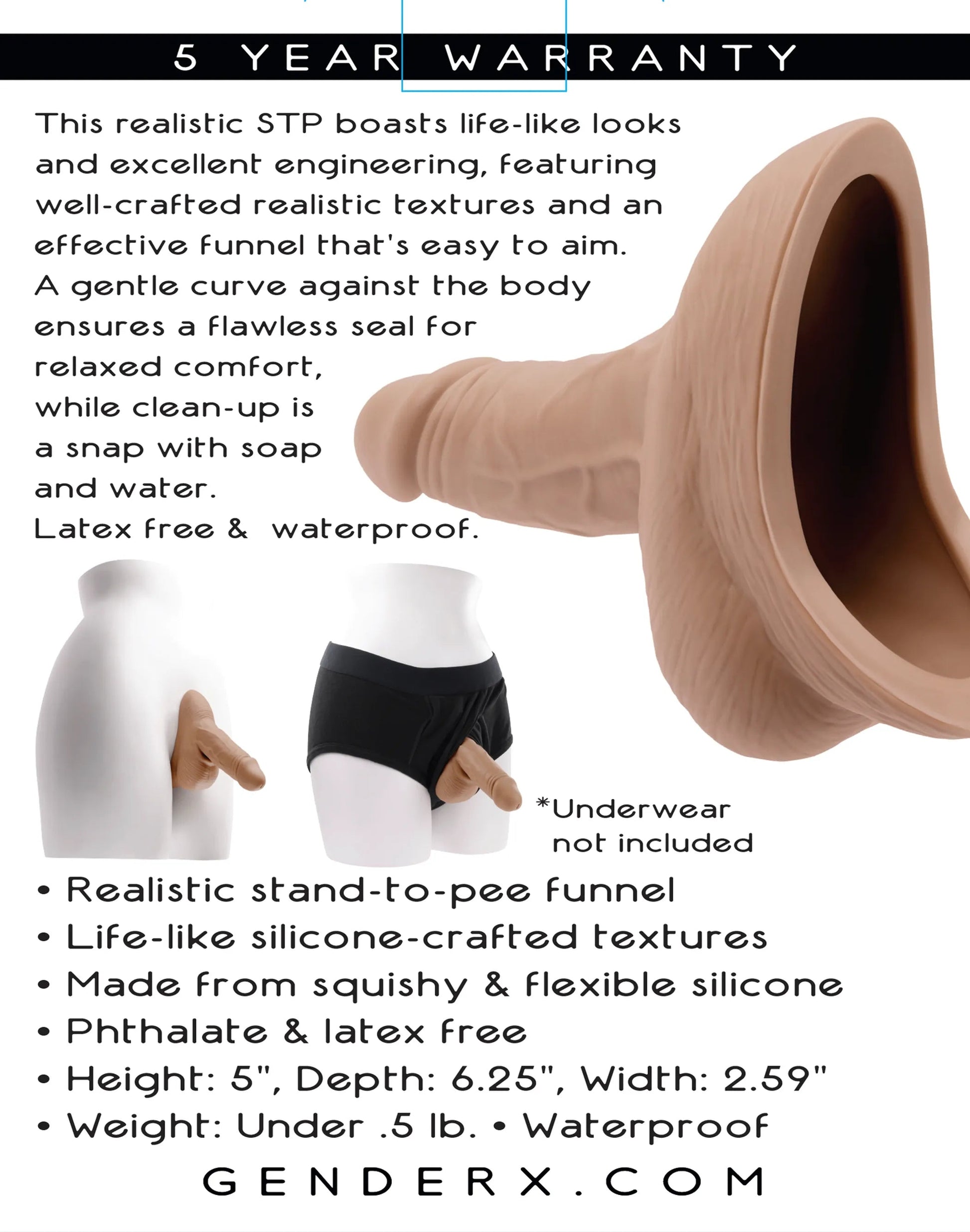 GENDER X STAND TO PEE MEDIUM SILICONE Evolved Novelties