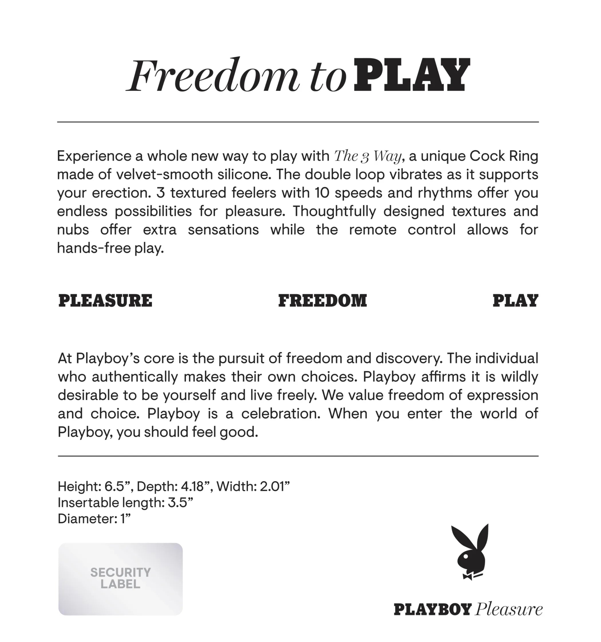 Playboy The 3 Way Vibrating Love Ring Evolved Novelties