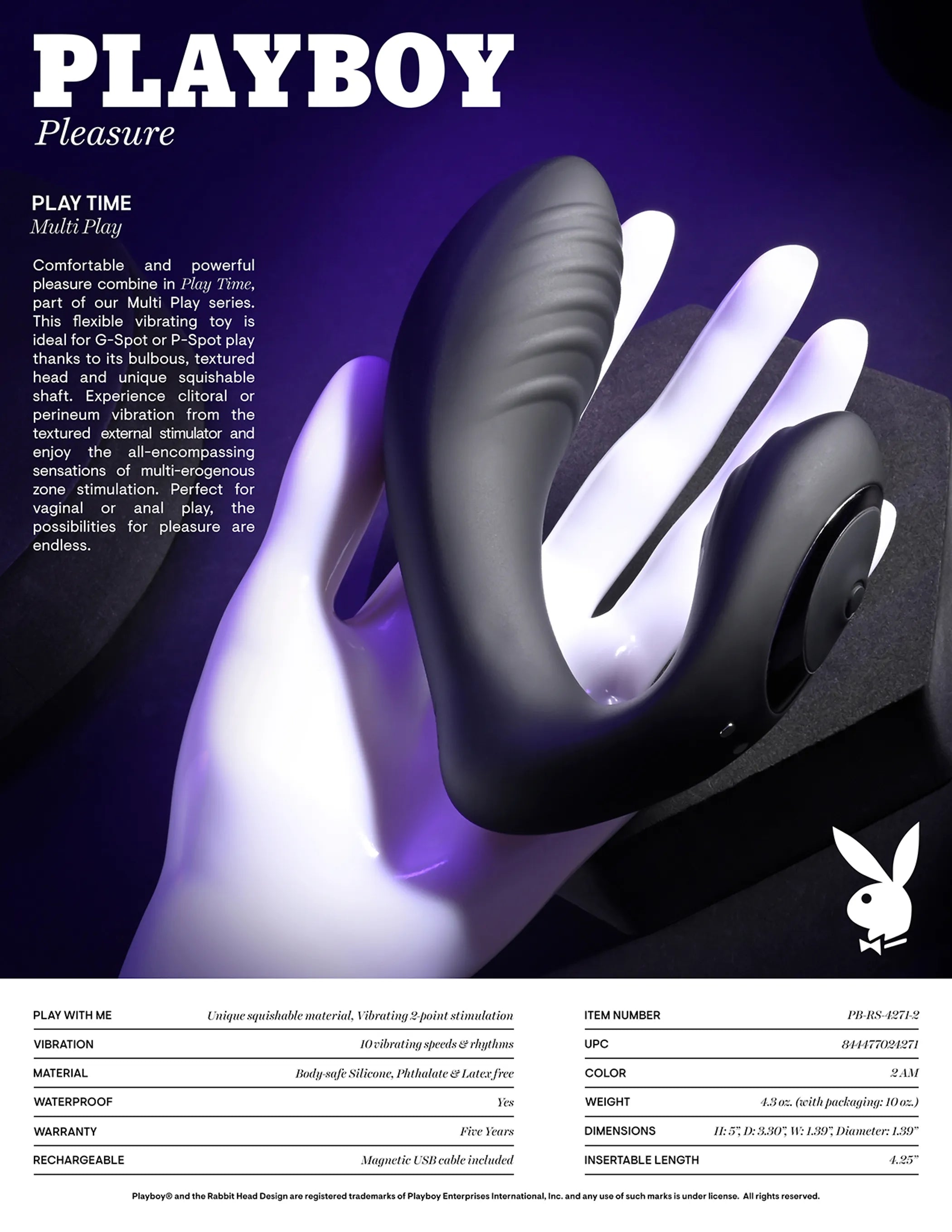 Playboy Play Time Vibrator Evolved Novelties