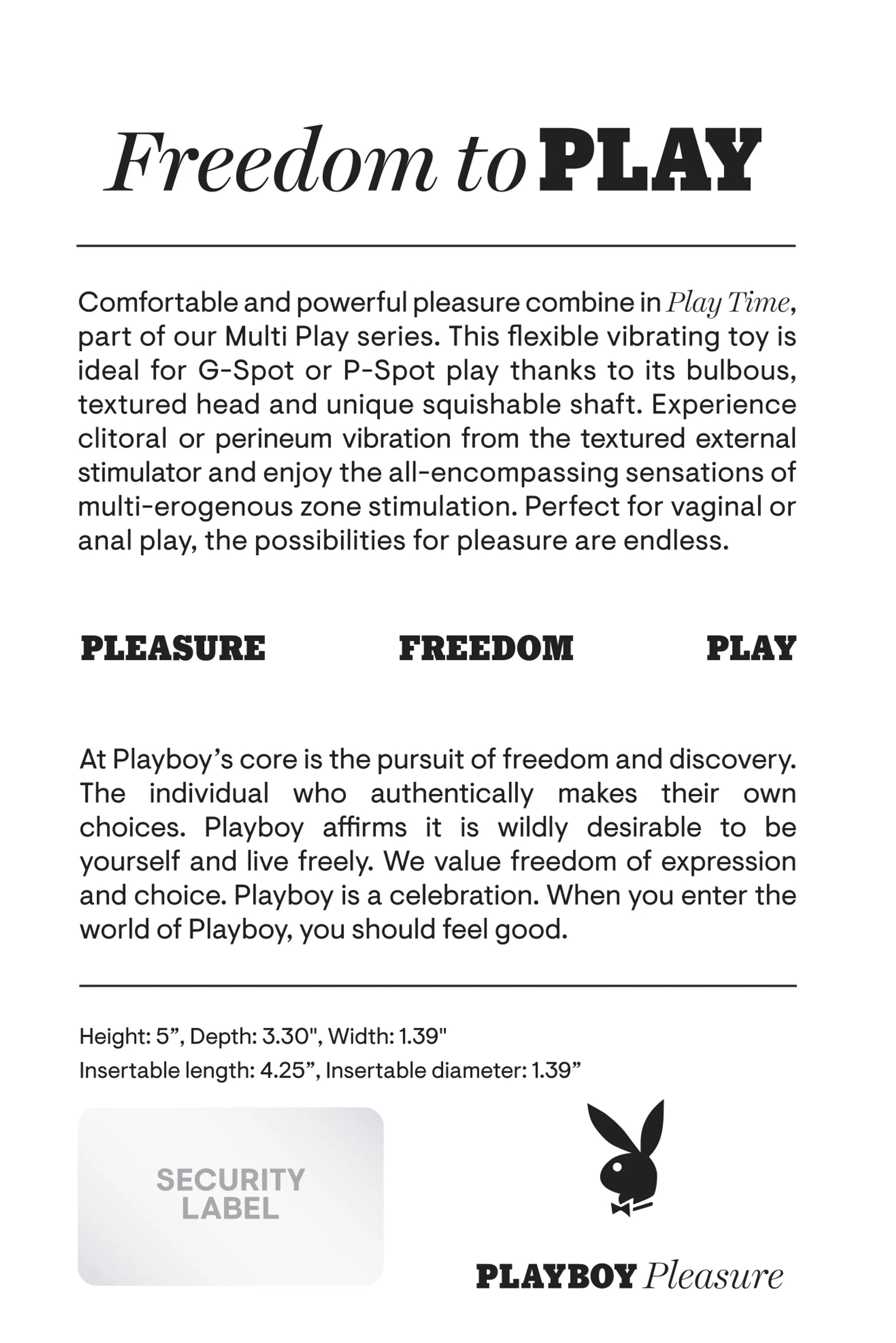 Playboy Play Time Vibrator Evolved Novelties