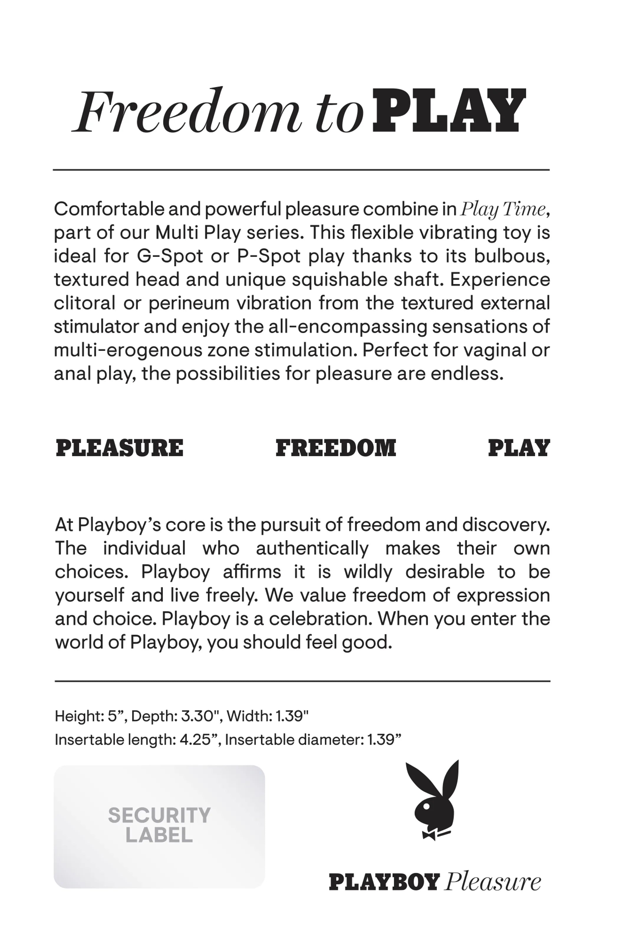 Playboy Play Time Vibrator Evolved Novelties